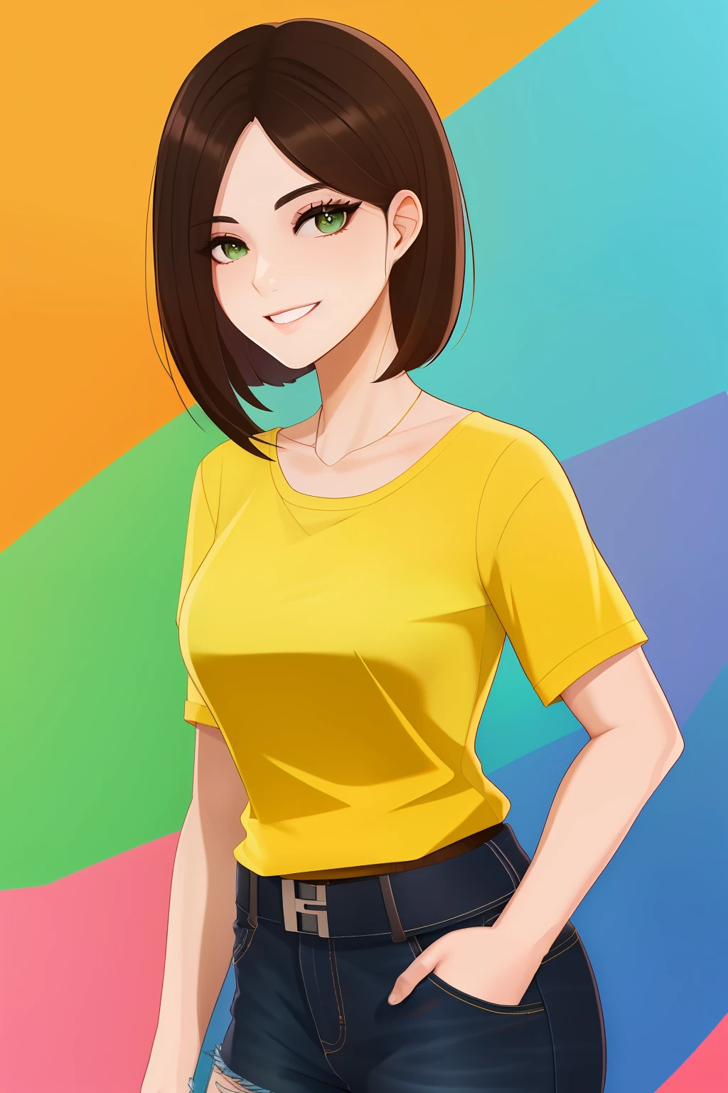 (8k, max quality, melhor qualidade, obra-prima, altamente detalhada: 1.2), 1menina, parte superior do corpo, Appearance of woman (Ellie), vestindo camisa de namorado e calcinha, (camisa nua, puxador de camisa), bashful, meio sorriso, meio-dia , de baixo