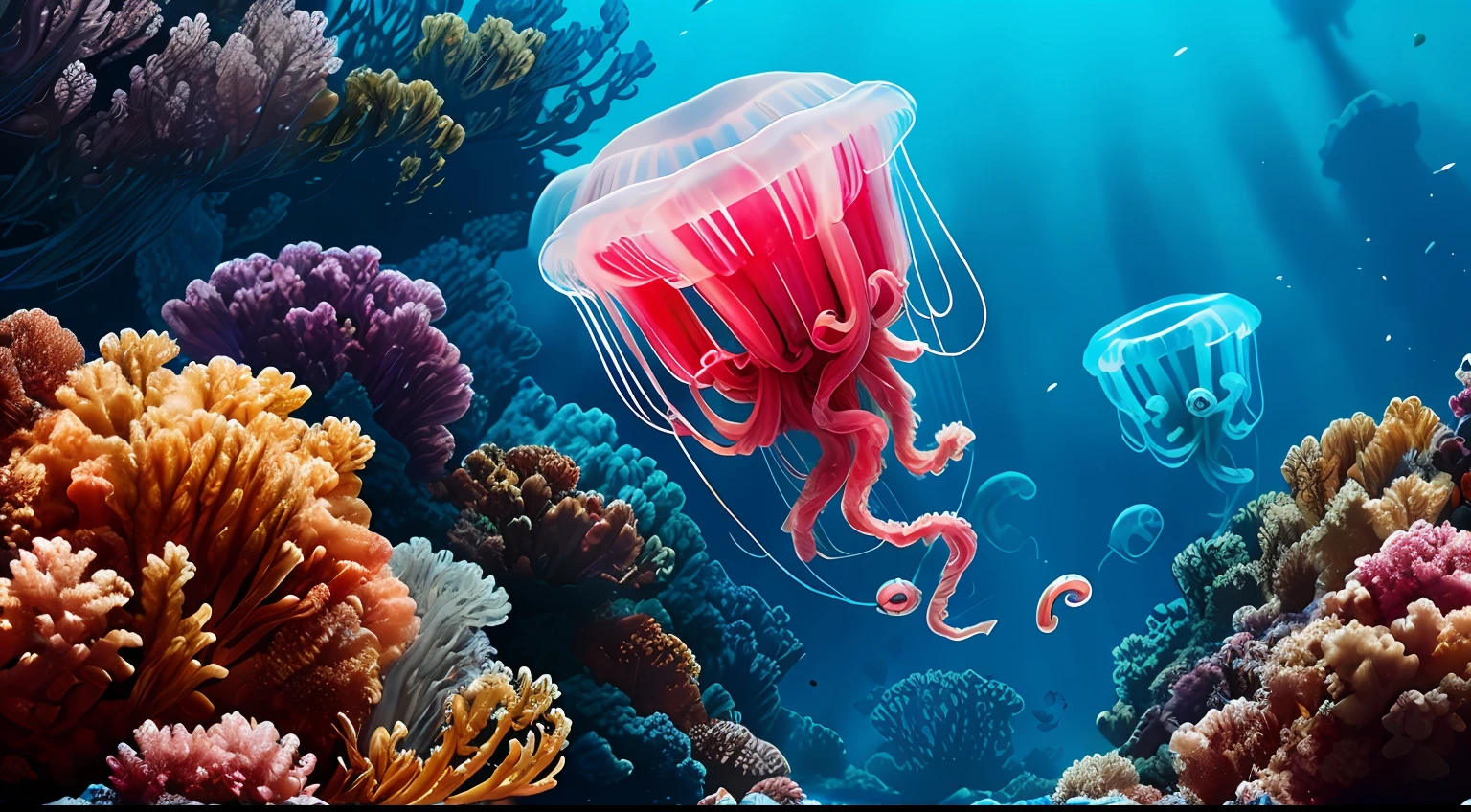 (underwater depths), detailed vibrant colorful jellyfish
cinematic, atmospheric, movie shot, detailed photo