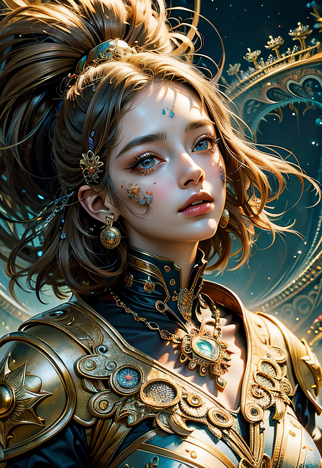 (masterpiece, top quality, best quality, official art, beautiful and aesthetic:1.2), (1girl), extreme detailed,(fractal art:1.3),colorful,highest detailed