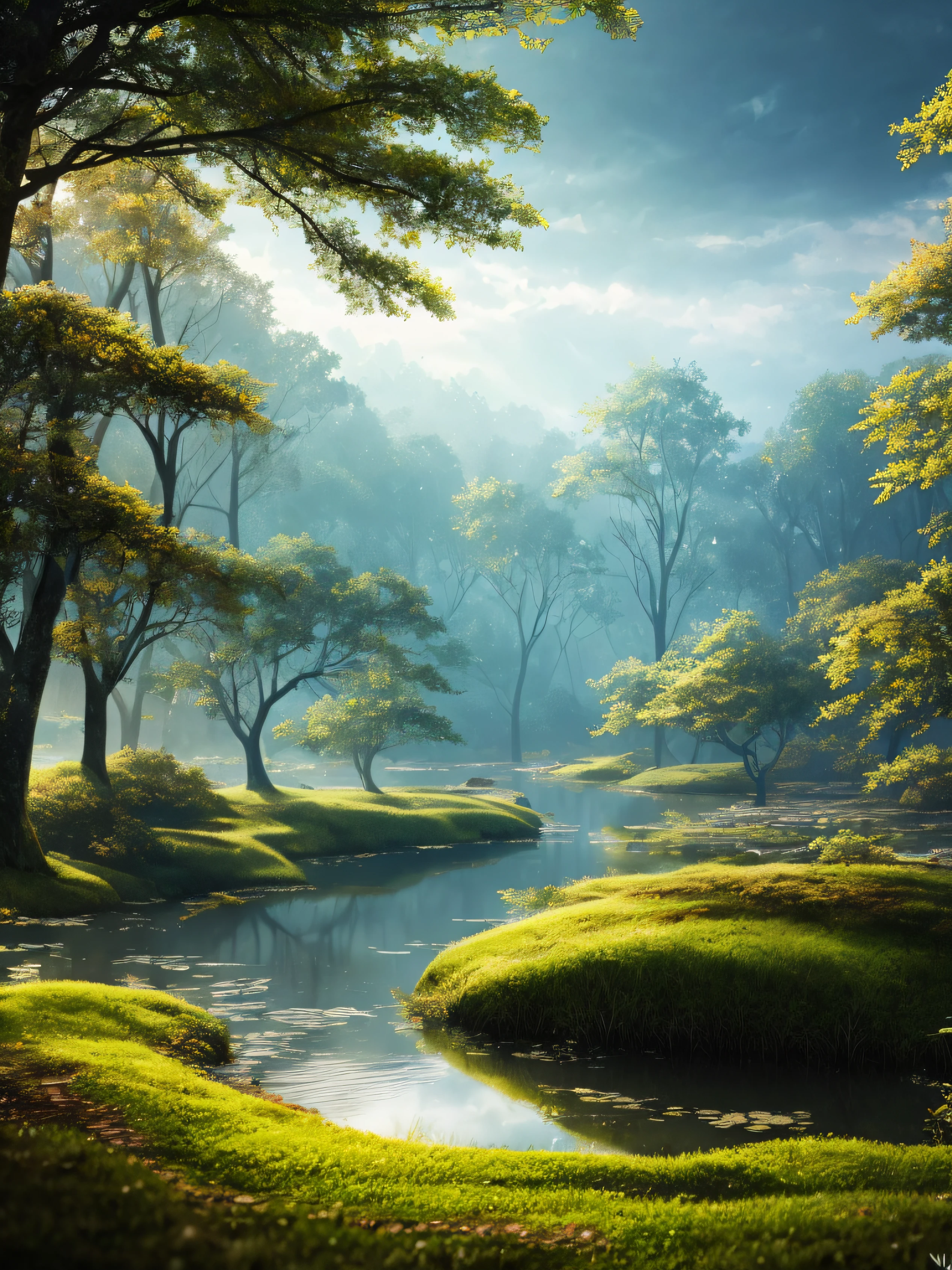 Analog style, ChromaV5, nvinkpunk,(extremely detailed CG unity 8k wallpaper), A Landscape of a murky and ominous swamp, the water is still and dark, the trees are twisted and gnarled, with moss hanging from the branches, a thick mist hangs in the air, the feeling of unease is palpable, oil paiting, award winning photography, Bokeh, Depth of Field, HDR, bloom, Chromatic Aberration ,Photorealistic,extremely detailed, trending on artstation, trending on CGsociety, Intricate, High Detail, dramatic, art by midjourne