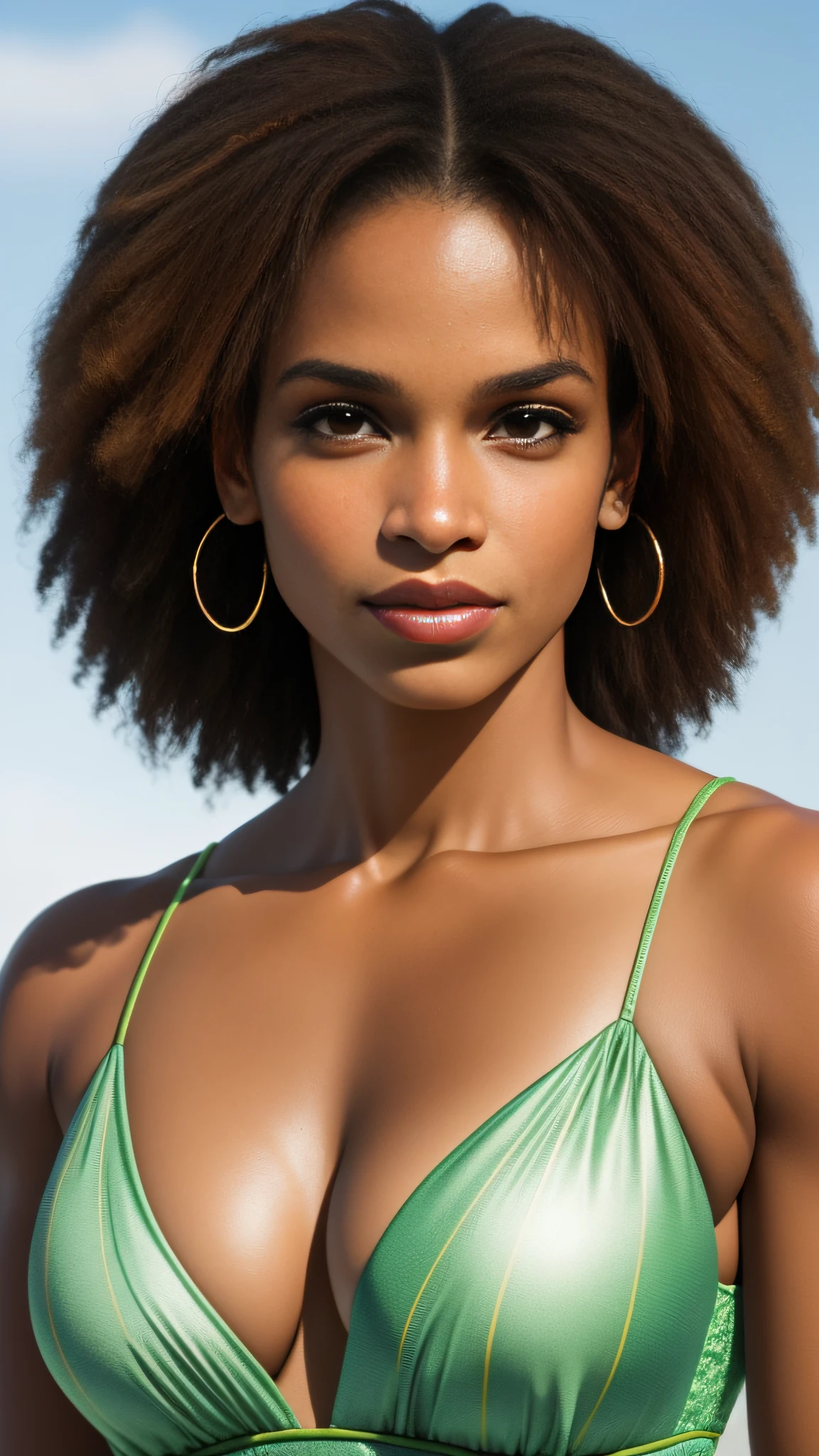 Tina Kunakey, Closeup do rosto