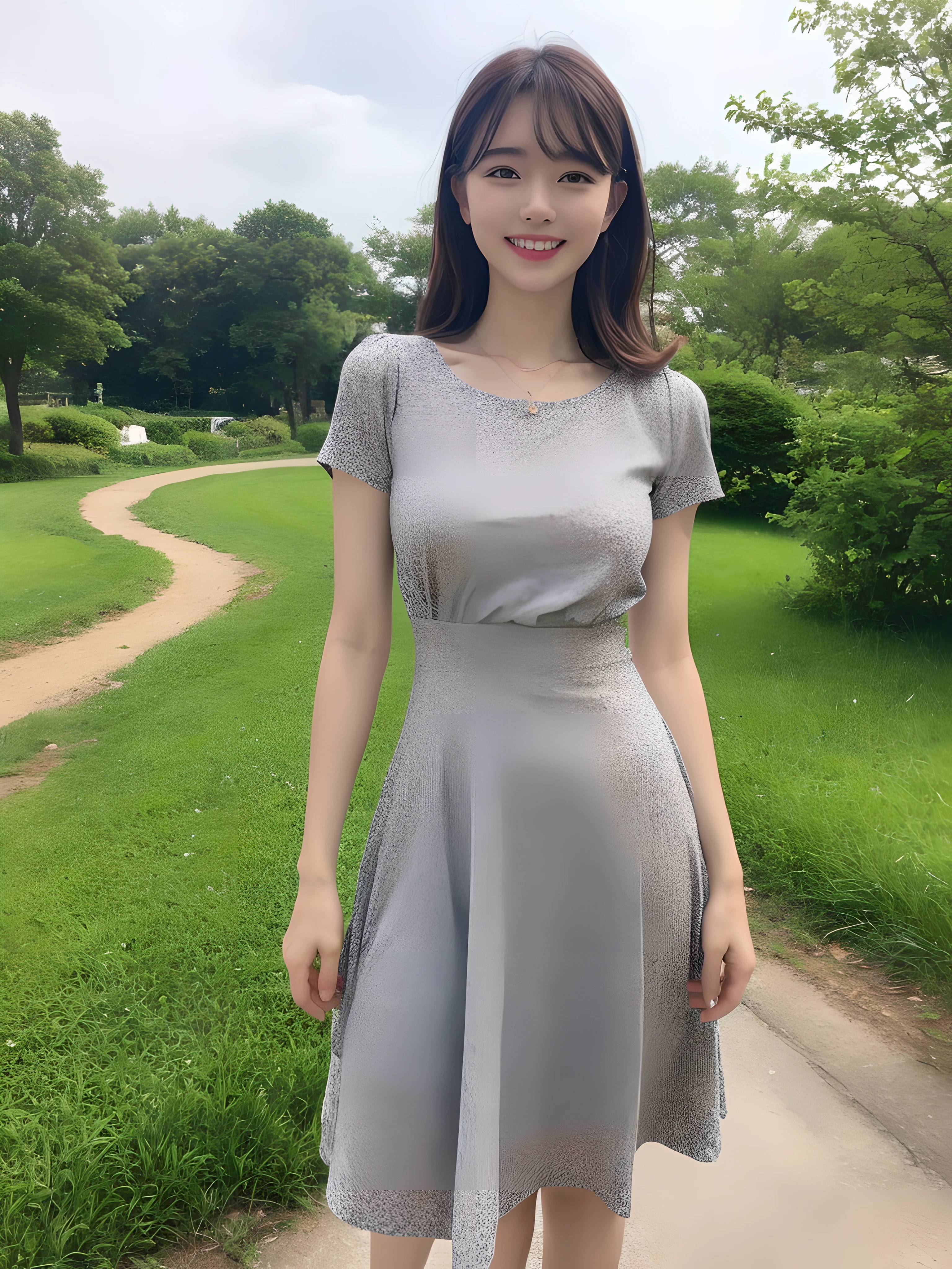 (((Best image quality,8K quality),tmasterpiece)), Drawing style tag: Natural casual hairstyle:1.2, dress detailed:1.1, The body emphasized: 1. Slender female abs:1.3, plumw:1.2, Summary of body details: Refined face:1, 二重まぶた:1, ssmile:1, Picture scene details: Beautiful village, Female life.