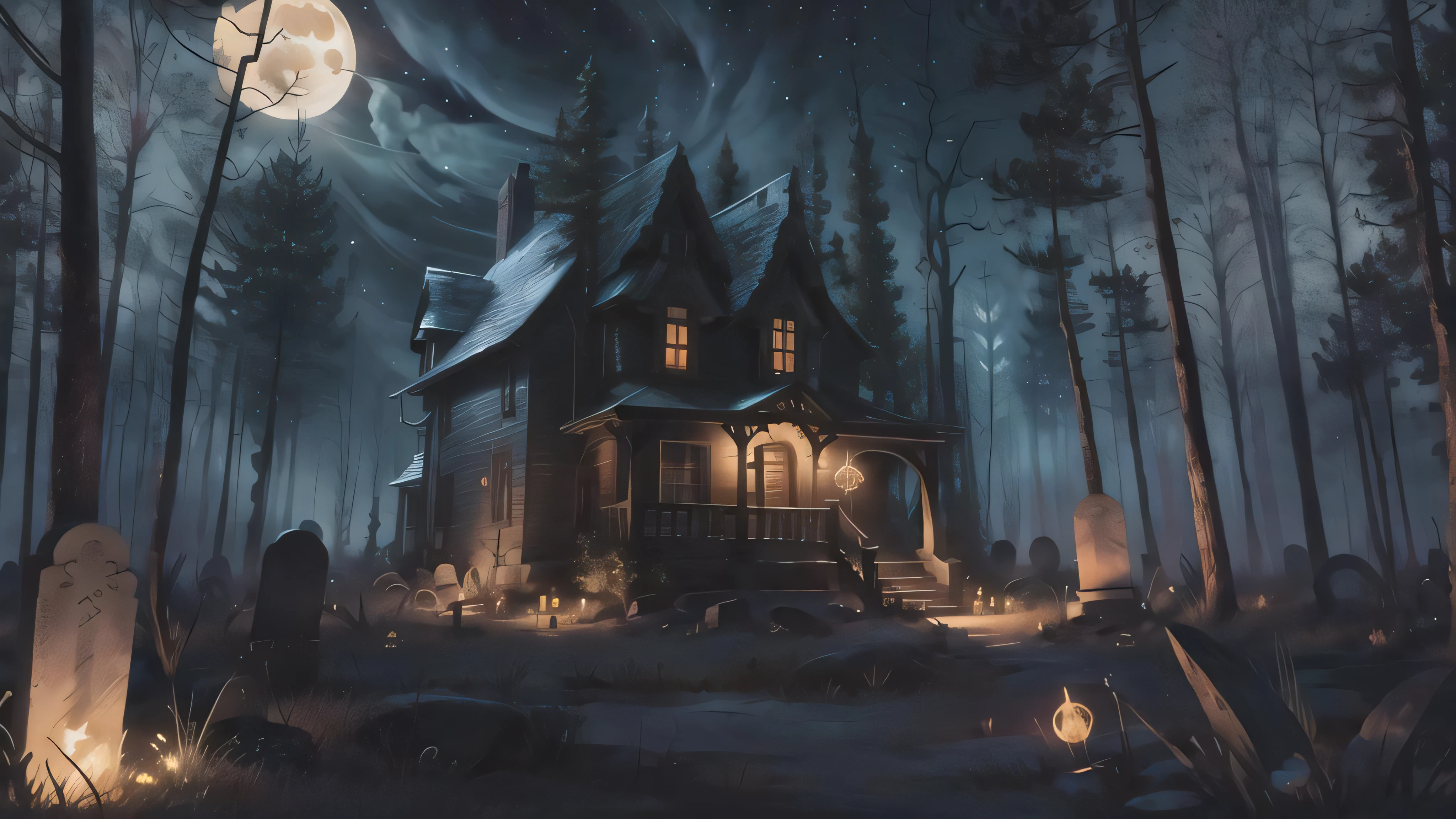(dark magic:1.2), graveyard, fullmoon, moon light, beams of light, night, (intricate details), (hyperdetailed), 8k hdr,