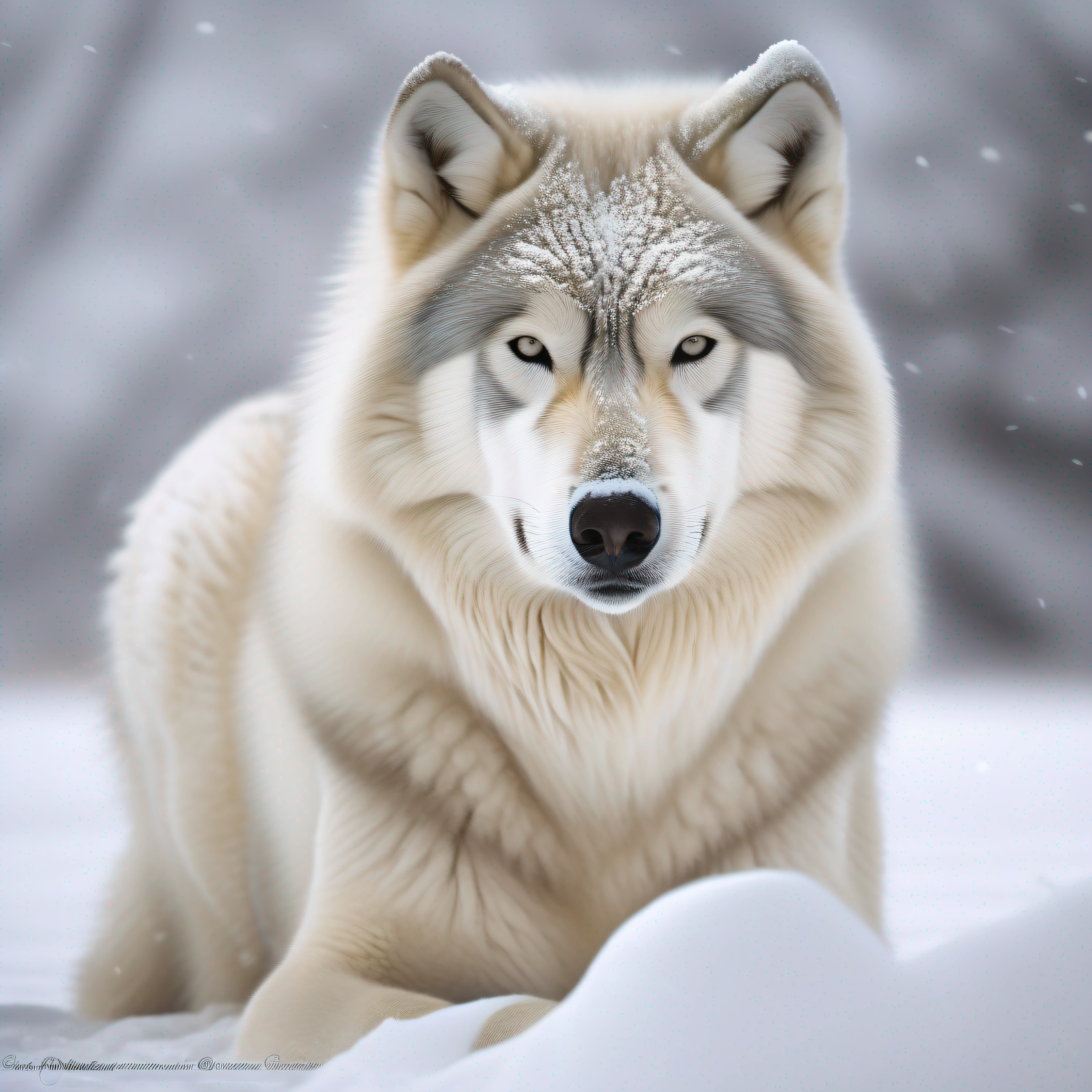O majestoso lobo siberiano, Com sua pelagem espessa e densa, This protects from the extreme cold of Siberia, Com seus olhos amarelos brilhantes, E orelhas pontudas, Known for his strength and hunting ability., Package Leader, Com seu uivo poderoso, Que ecoa pelas montanhas geladas, Uniting wolves in one voice., Skilled hunter, Que persegue sua presa com destreza, Always in search of food for your family., Lobo Siberiano, Symbol of strength and power, that inspires respect and admiration, Um verdadeiro rei da natureza., Arte Pop, High detail, sombra projetada, linhas de velocidade, profundidade de campo, Cinematic lighting, First-person view, Reflexo da lente, 360 view, 8k, alto, best quality, Concedido, alta qualidade, detalhes altos, super detalhe, pele texturizada, anatomicamente correto, master part, ccurate, UHD
