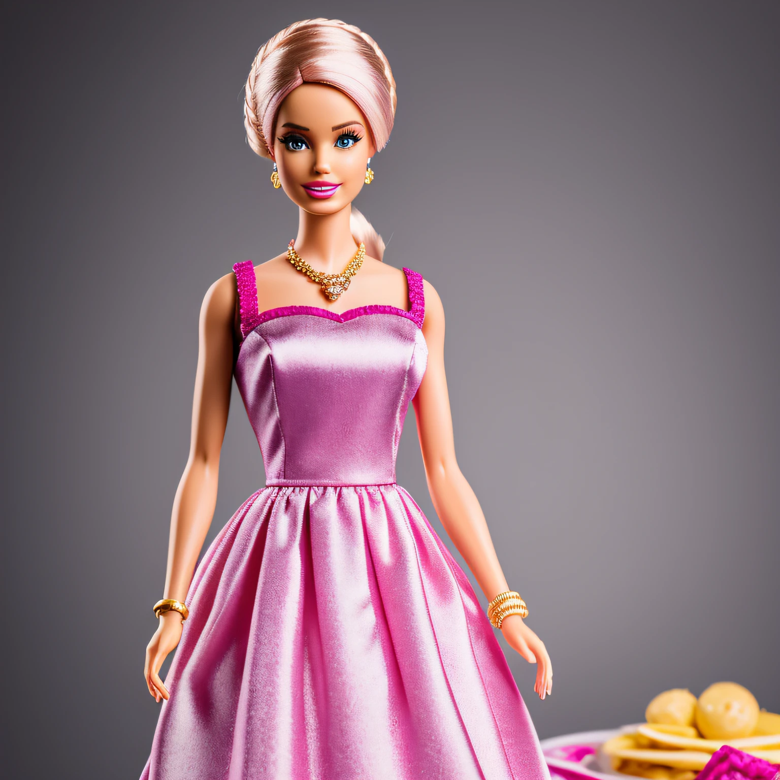 A barbie dressed like a housewife, product photography, photo realistic, 4k, HDR, Behance, Flickr, studio lighting, full body shot, product --auto