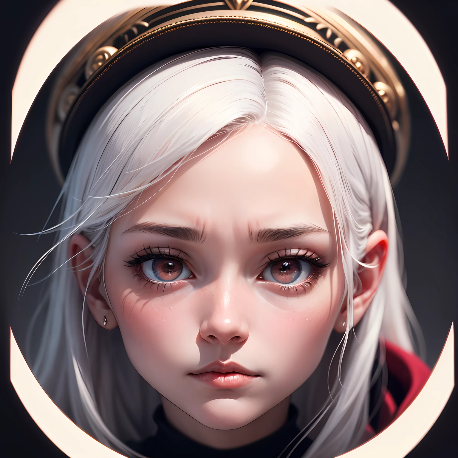 white hair, hair bobbles, longeyelashes, solid circle eyes, ear blush, Surrealism, drop shadow, anaglyph, stereogram, tachi-e, pov, atmospheric perspective, 8k, super detail, ccurate, best quality --auto