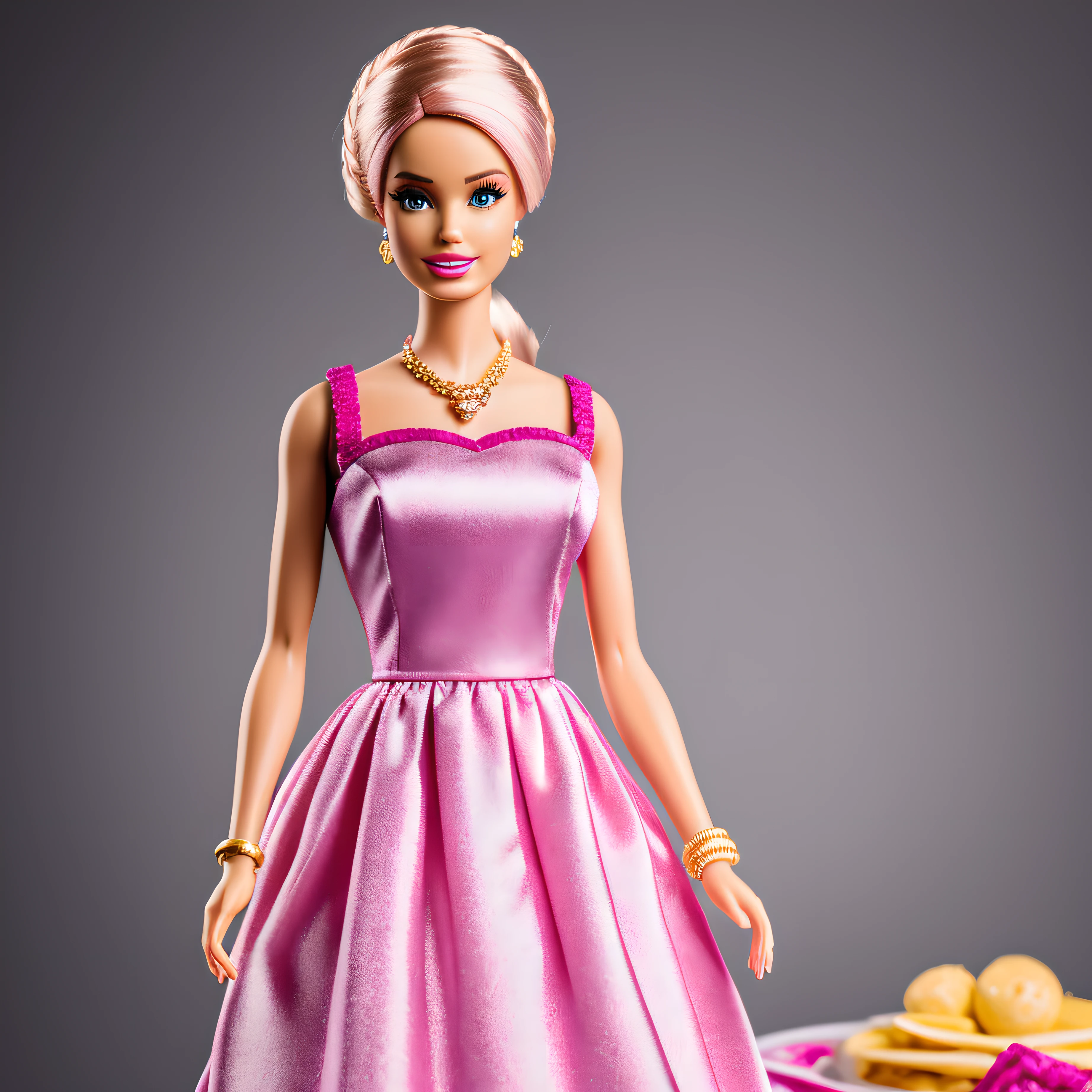 A barbie dressed like a housewife, product photography, photo realistic, 4k, HDR, Behance, Flickr, studio lighting, full body shot, product --auto