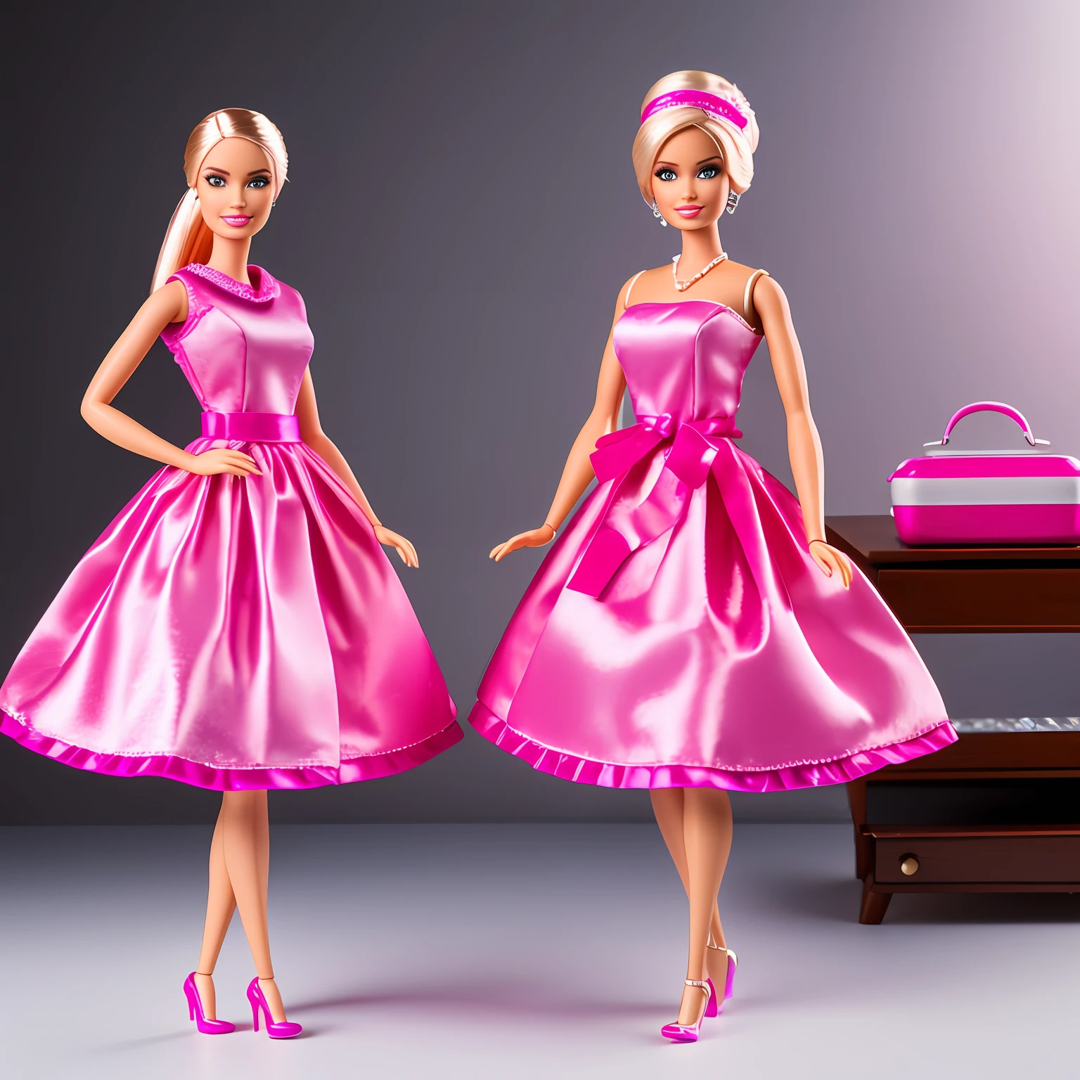 A barbie dressed like a housewife, product photography, photo realistic, 4k, HDR, Behance, Flickr, studio lighting, full body shot, product --auto