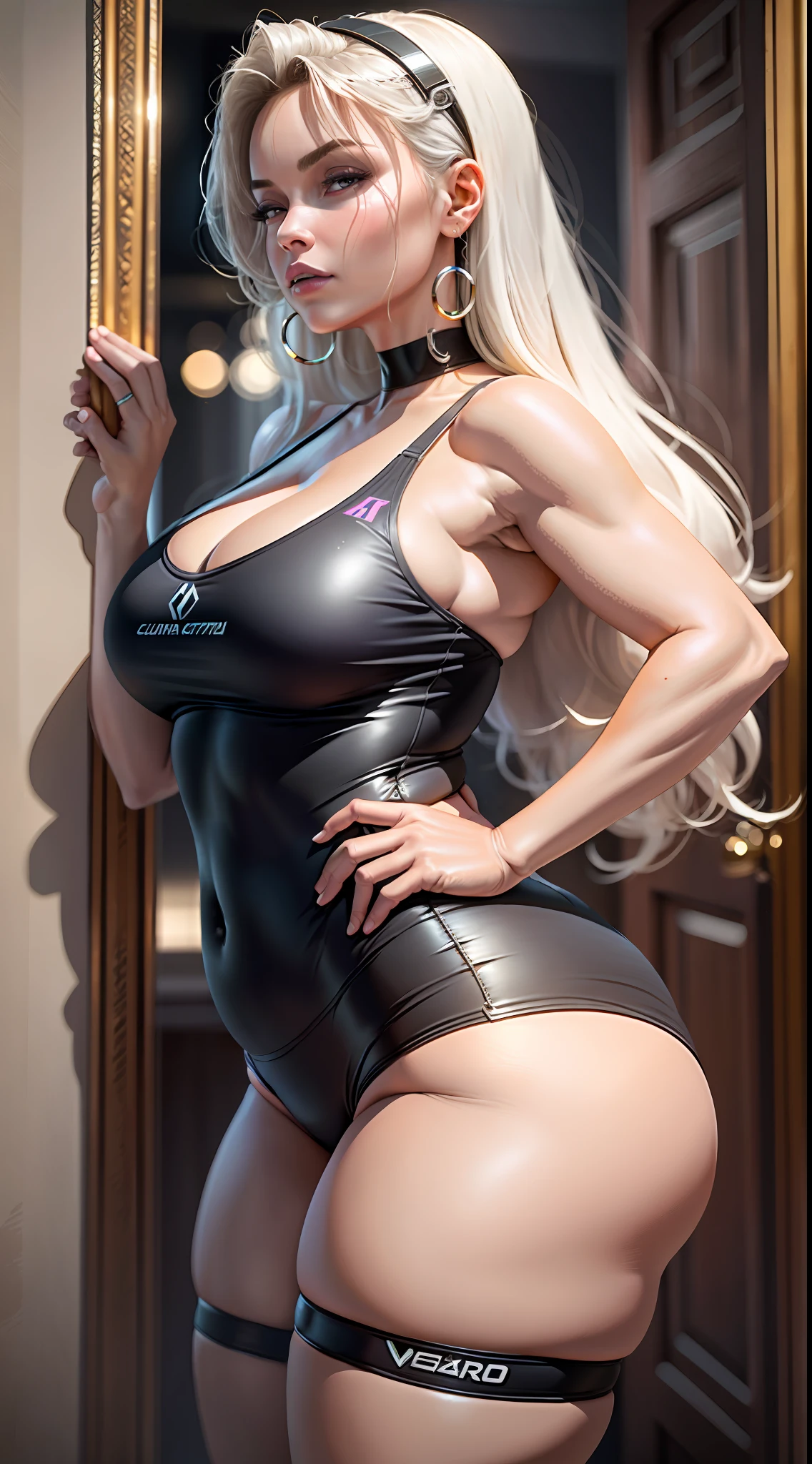 masterpiece, Ultra high resolution, Maximum quality, 8k, mulher madura, 40 anos, extremamente bonita, (chubby), gordinha, , rosto muito detalhado, olhos muito detalhados, olhos iguais, white pellet, Silky pellet, studio illumination, quadris muito largos, coxas muito grossas, bunda grande, bunda larga, vestindo short e blusinha, seios grandes, seios pontudos, without accessories, nada nos cabelos,