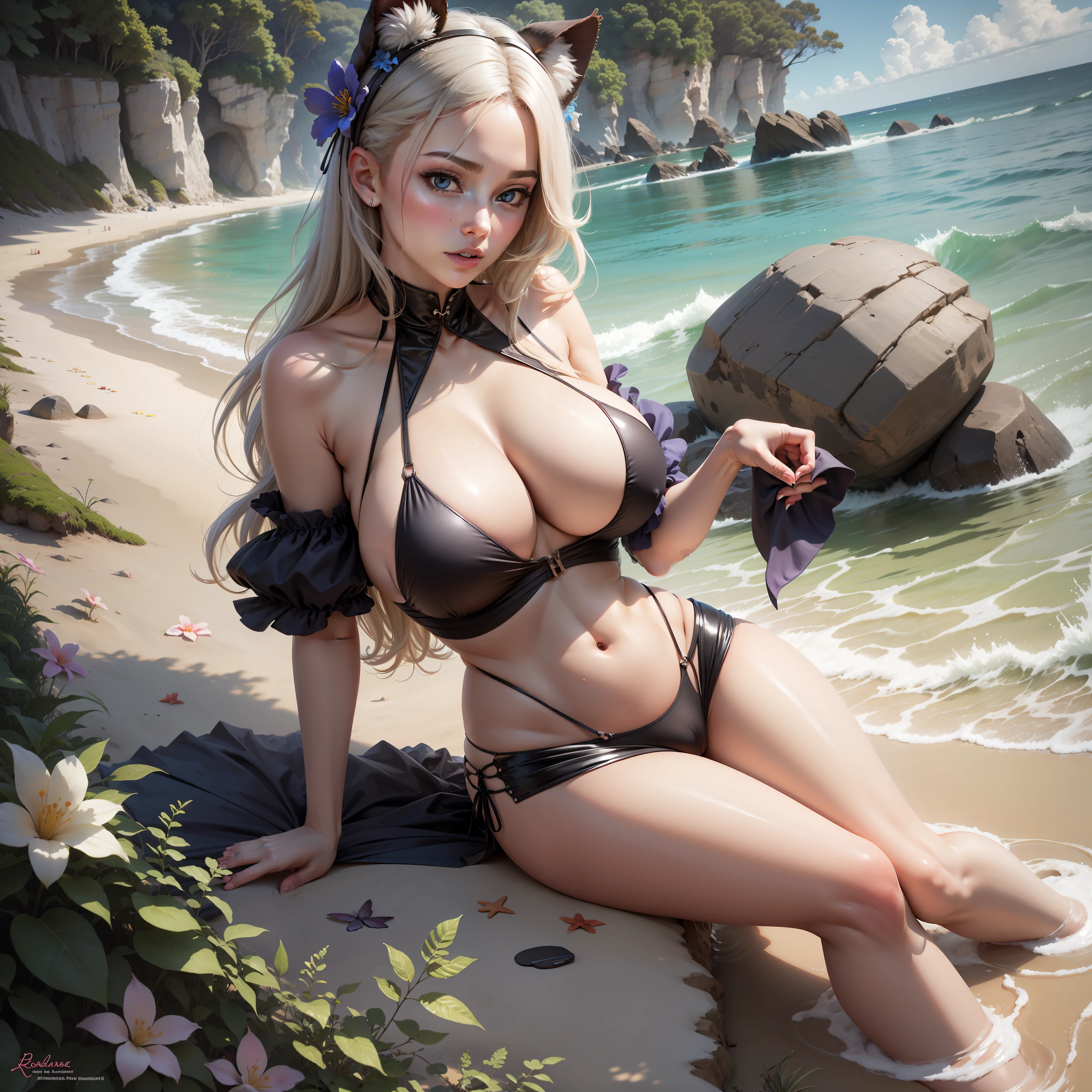 tit,large tities,爆乳,beachside