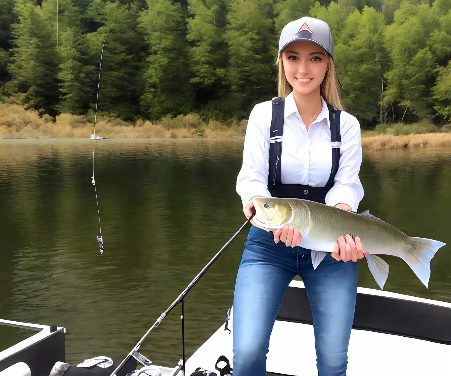 angling a beauty girl