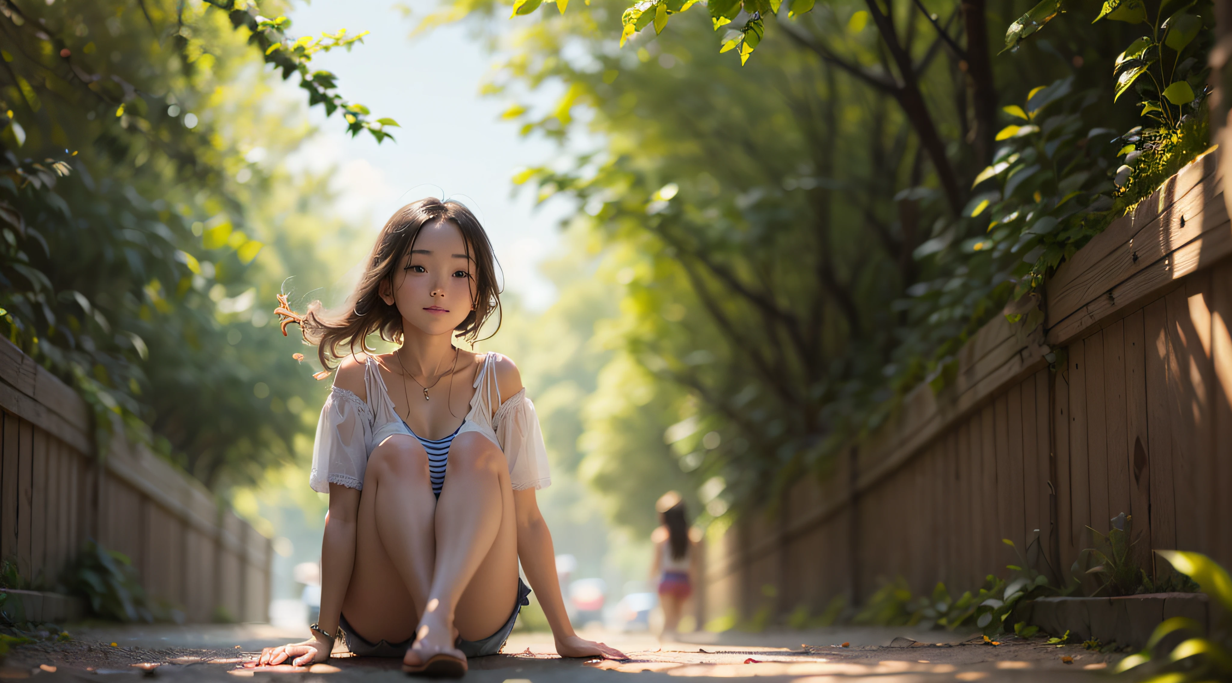 summer girl enjoying sunlight