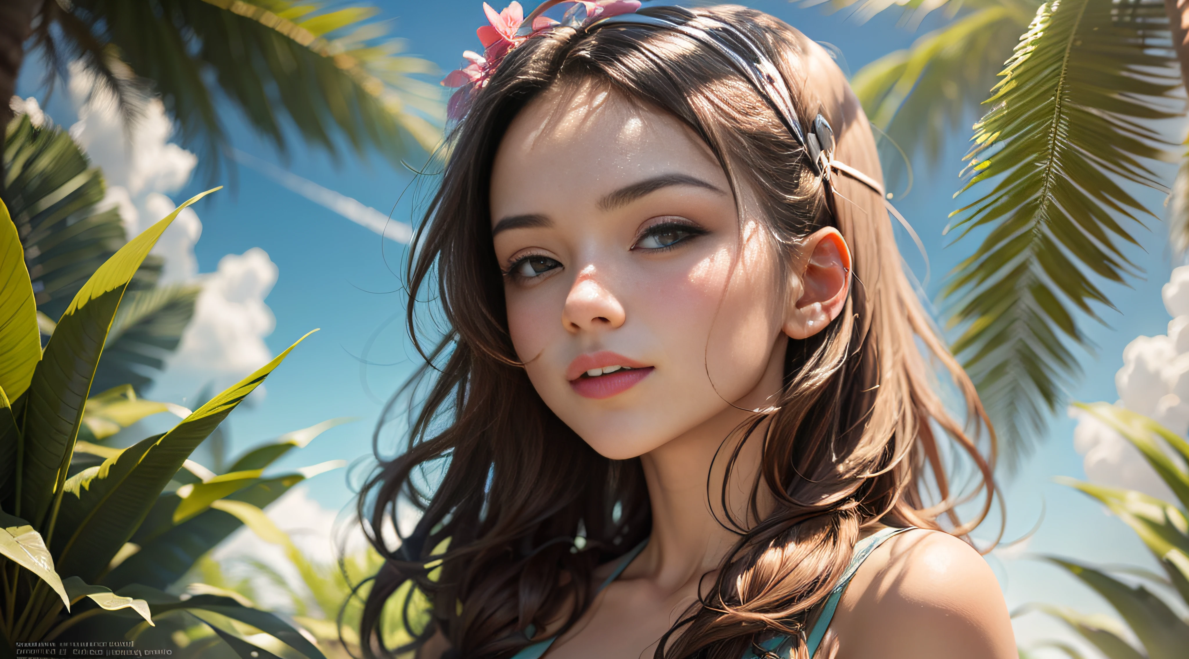 summer girl enjoying sunlight