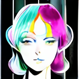 Line drawings are painted in color