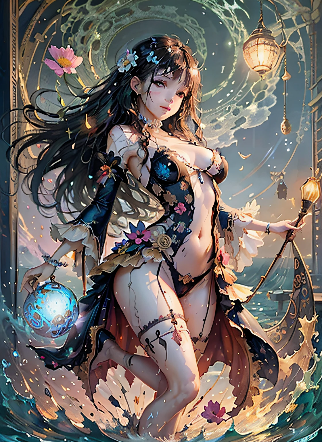face by tom bagshaw art station,open legs, view of pubic hair,Goddess maiden, gorgeous, splashing, flame, flowing pen and ink,full female body, beautiful caucasian girl close-up, body in dynamic movement, oil, digital art, splash, full body, Ray-traced sunset rendering, shimmery water, light rays, billowing clouds, light reflections, vibrant colors, detailed, glitch art, water, 8k, oil painting, art by Sakimichan, Daniel Gerhartz, mixed digital painting technique, digital painting, super smooth , fluid, 3d fractals, light particles, spirit ink, smooth, shimmery, dreamy glow, 16k, sf, complex art masterpiece, sinister, matte movie poster, golden ratio, cgsociety trend, intricate, epic, artstation trend, highly detailed, vibrant, production cinematic character renderings by artgerm, H.R. Giger and Beksinsky Ultra Quality Model, cloudy night sky storm, sunset red clouds storm cloudy, rough sea, psychedelic waves, skin and clothes wet with water, drops of water, floating bubbles, magical lights, fantasy, filigree, cloudy night sky storm, sunset red clouds storm cloudy, rough sea, psychedelic waves, splash,Sakimichan style art, oriental mandala tattoo, fractal background, silver and gold and bronze spirit, natural skin moistened with water, slight smile, view from below, perfect golden eyes, long curly black hair, floating antique clock, lamp ancient, splash,seductive pose, visible pubic hair, breasts visible,full body, black hair, Transparent clothing, slight smile,, open legs, view of pubic hair, 1 sexy girl in transparent forest clothes,exposed breasts, open transparent t-shirt,mandala and flower tattoos, La mejor calidad, view from below, small breasts in sight, Jean-Baptiste Monge style, bright, beautiful , splash, Glittering , cute and adorable, filigree, , rim lighting, lights, extremely , magic, surreal, fantasy, digital art, , wlop, artgerm and james jean,floating antique clock, lamp ancient, splash,floating antique clock,