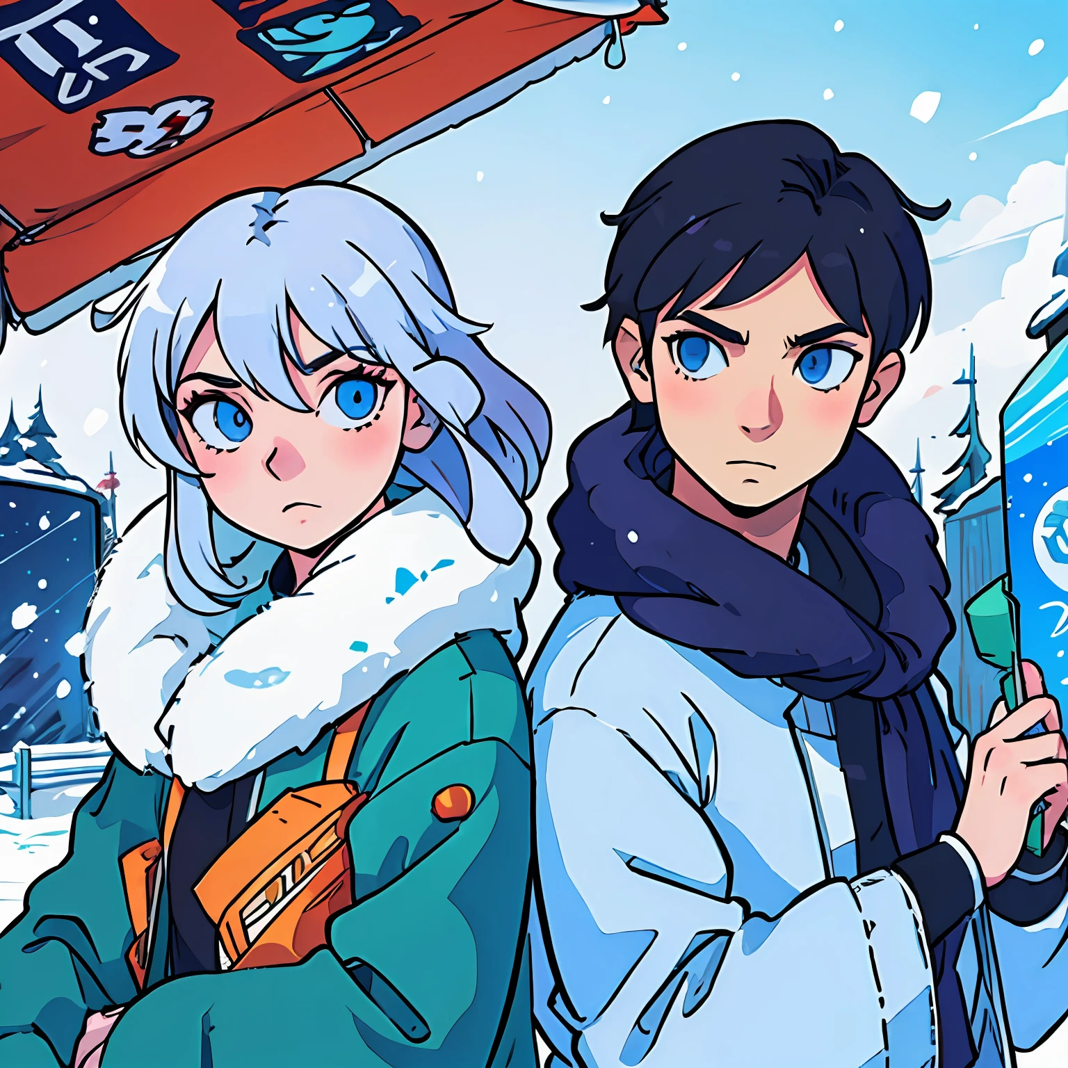 Winters　femele　male people　pop　animesque　40 years　illustratio --auto