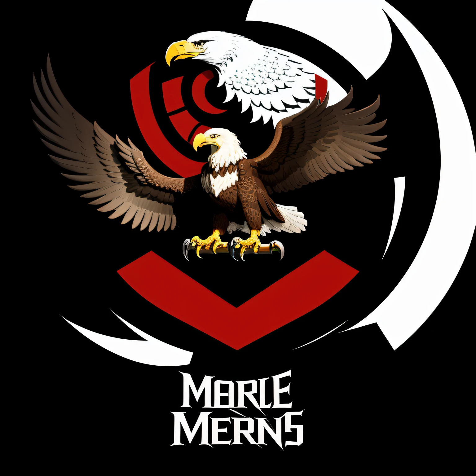 there's a logo with an Eagle in the middle of it, Logotipo em 4k, Estilo e-sport, Vetor de logotipo de e-sports com marca #mserra --auto