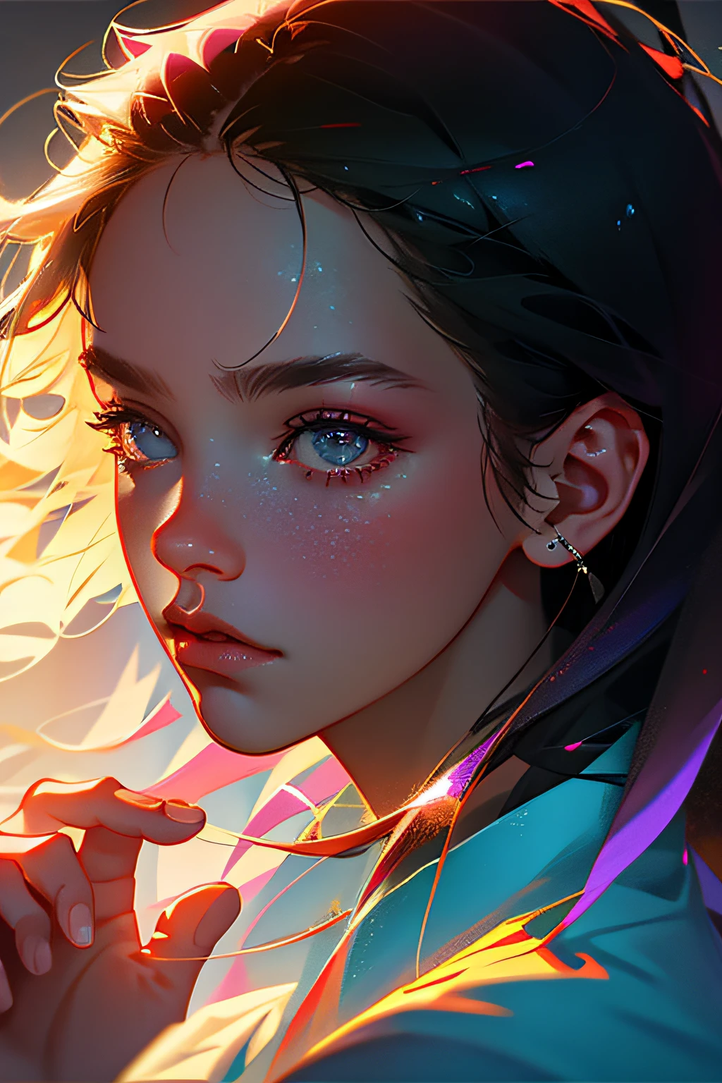 (best qualtiy,tmasterpiece:1.3),1boys,The upper part of the body,focus onface,(ultra-realistic realism:1.2),atmospurate, mistic, romanticism lain,