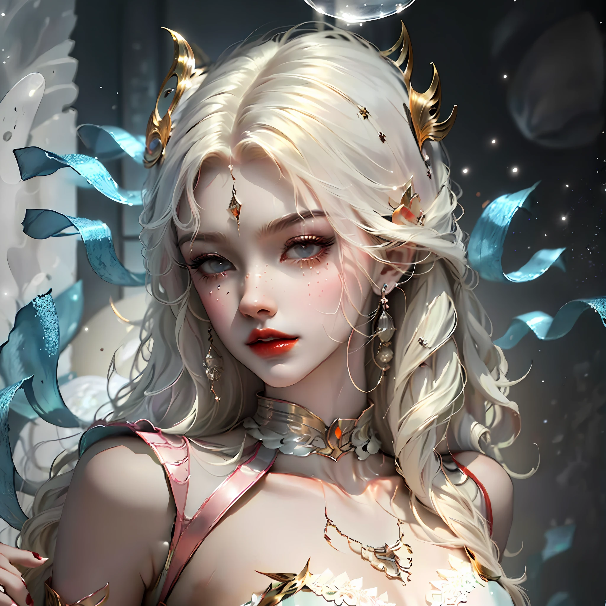 Raised sexy,Erotic lingerie ,quadratic element,long whitr hair,White skin and beautiful appearance --auto