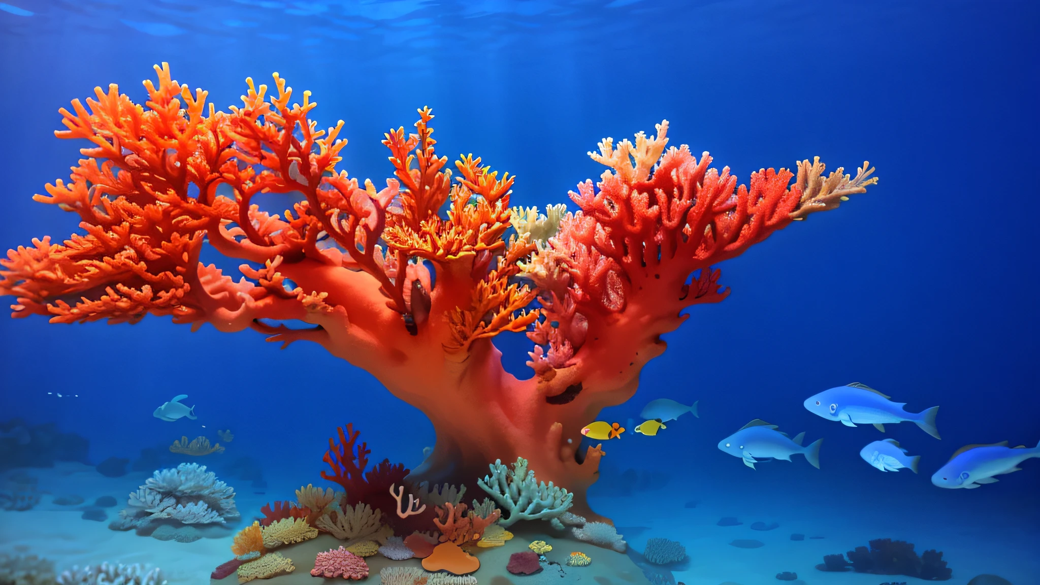 There are many fish swimming around the reef,There are trees, corals are gemstones, coral, Beautiful colorful corals, Red Sea, vibrant, The corals, the reef, coral red, The corals, the reef, harmony of neon glowing coral, Covered with coral, colorful coral, Elegant coral seabed, eagle coral, colorful coral reef, coral sea bottom