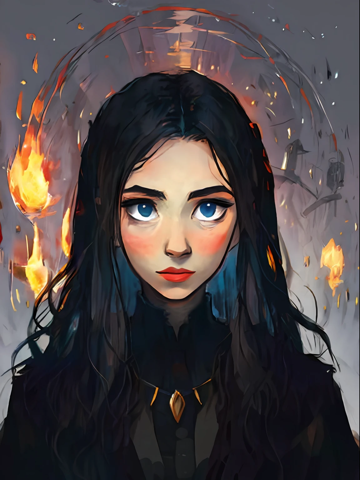 portrait, colored