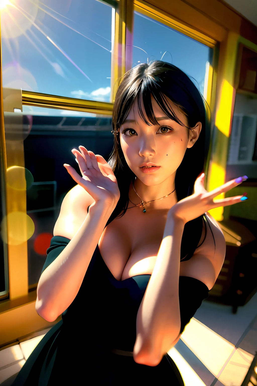 big breasts asian woman big breasts no clothes naked naked see touch your big breasts touch your own breasts rub your own breasts sweat super high resolution 8K realistic
