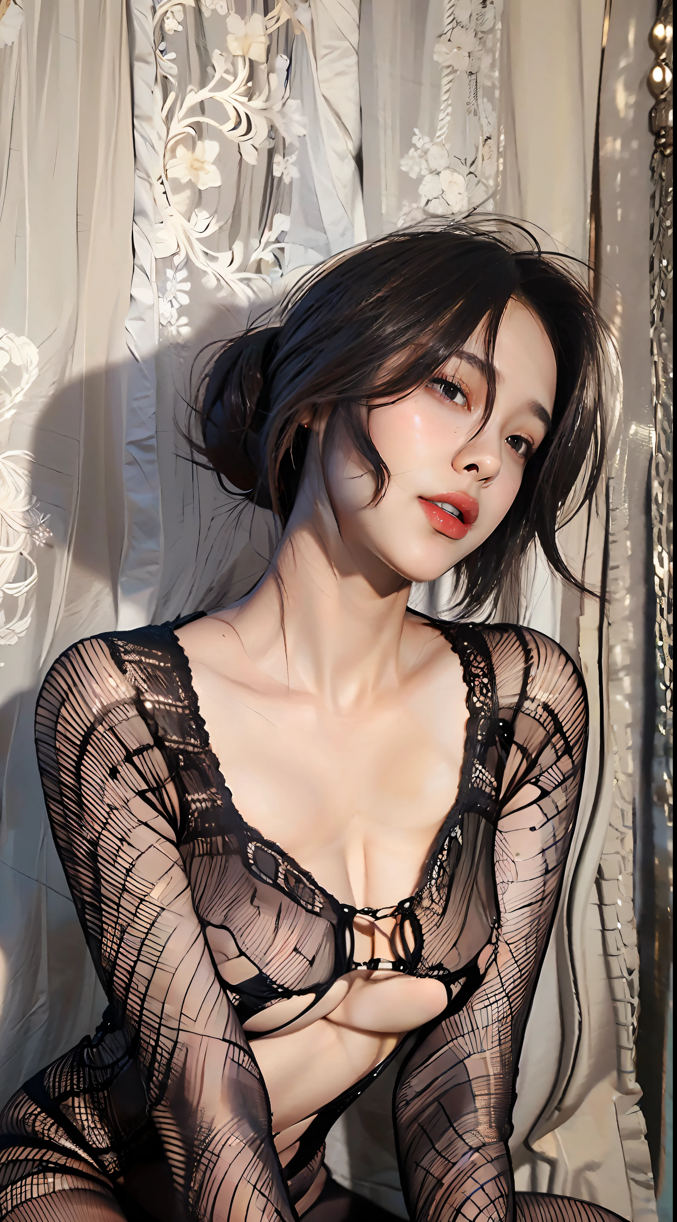 (Best Quality, Masterpiece: 1.1), (Fidelity: 1.4), 1 Girl, Upper Body, Very Short Hair, BDSM, Slave, Glossy Leather Corset, Glossy Leather Bondage, Panties, Seductive Pose, ((Looking up at the beauty from the feet, super perspective, seen from below))), towering beauty, condescending beauty, SFW, outdoor outside, seductive body, a lot of exposure, spread your legs, Foot-based shot, morning sun, outdoor exposure