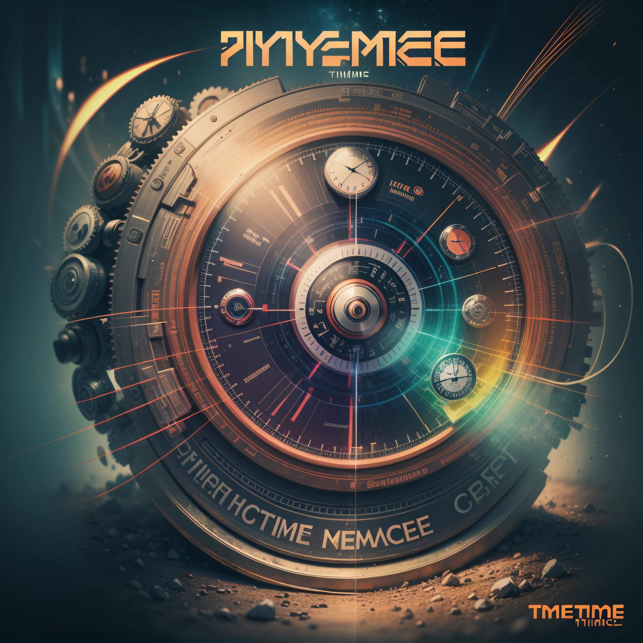PSYTRANCE ALBUM COVER CALLED TIME MACHINE