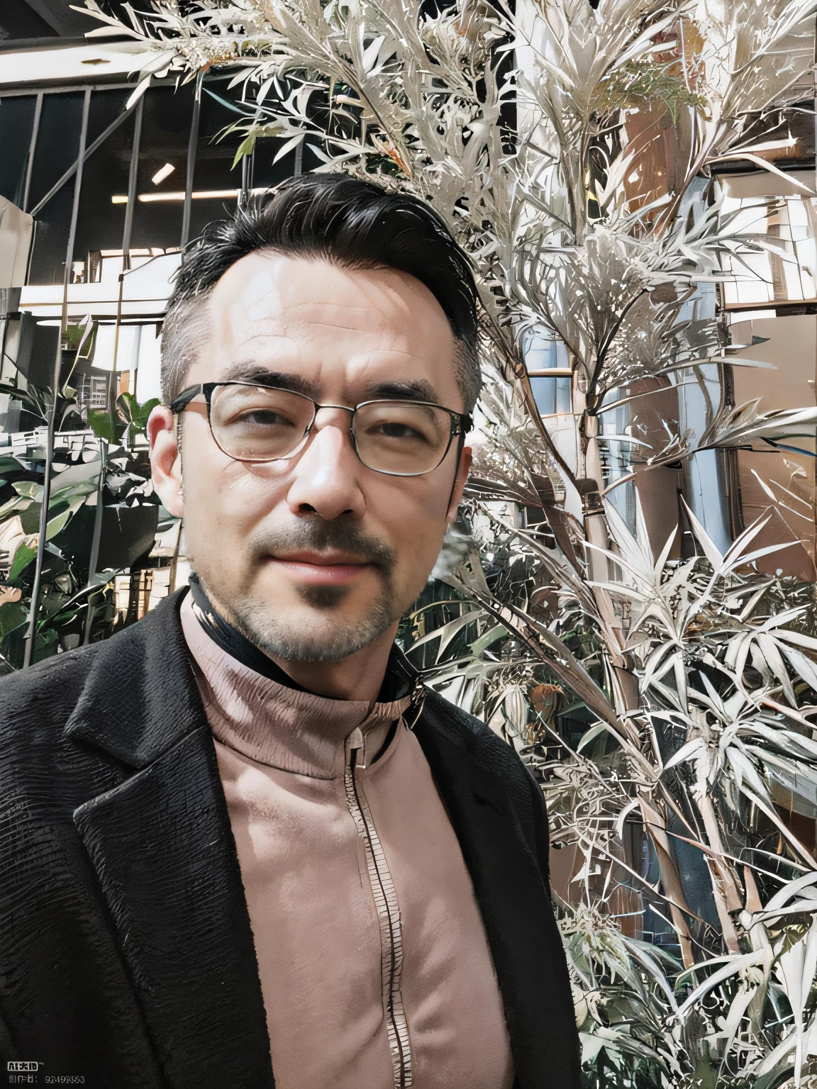 There was a man standing in front of a tree,Wear a jacket, sangsoo jeong, hajime isayama, Hiroshi Tomokatsu, tsutomu nihei, artist arata yokoyama, kaoru mori, jung gi kim, korean artist, ayamin kojima, hiroyuki imaishi, kim jung gi, kousuke oono --auto