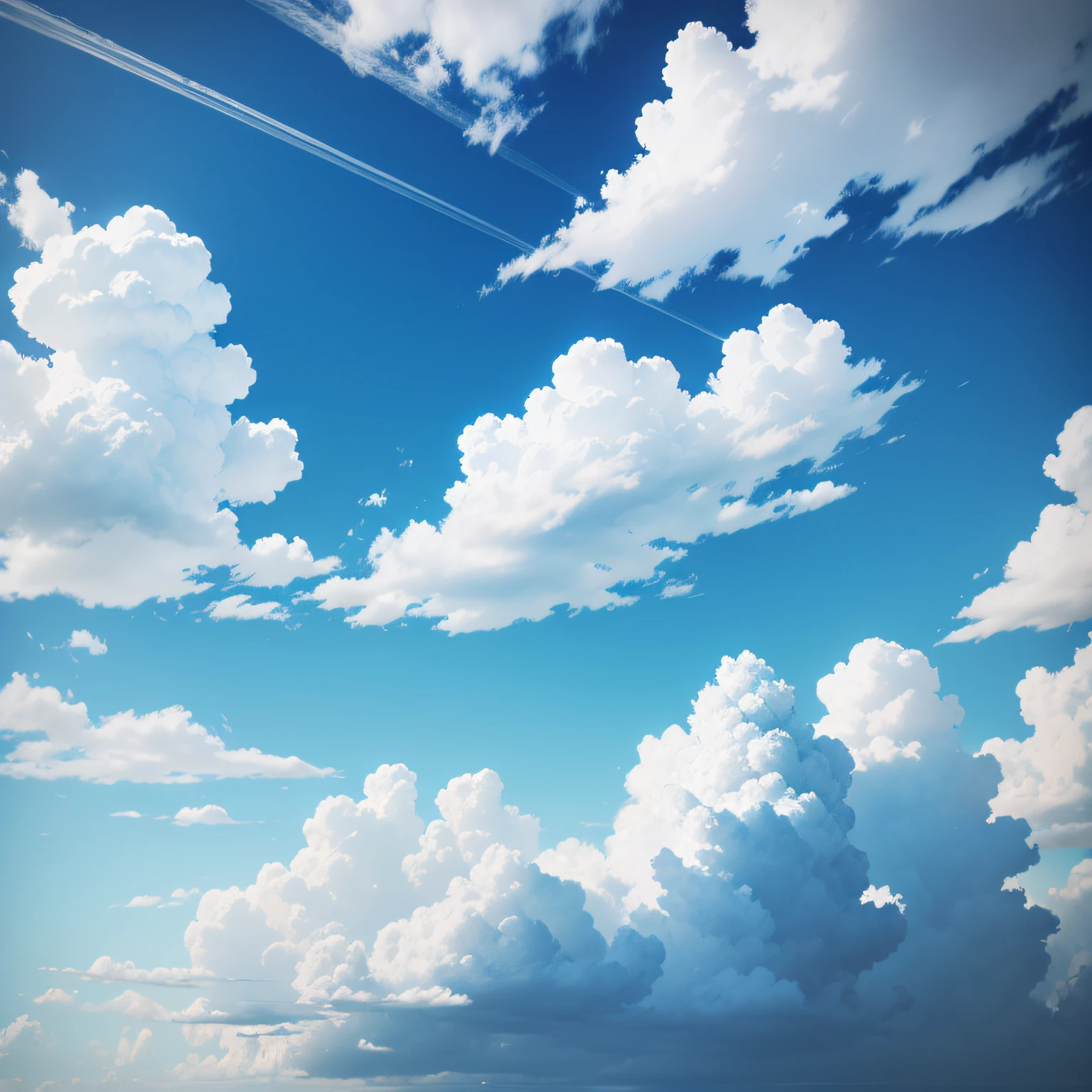 with blue sky and white clouds，Aesthetic，Dynamic graph