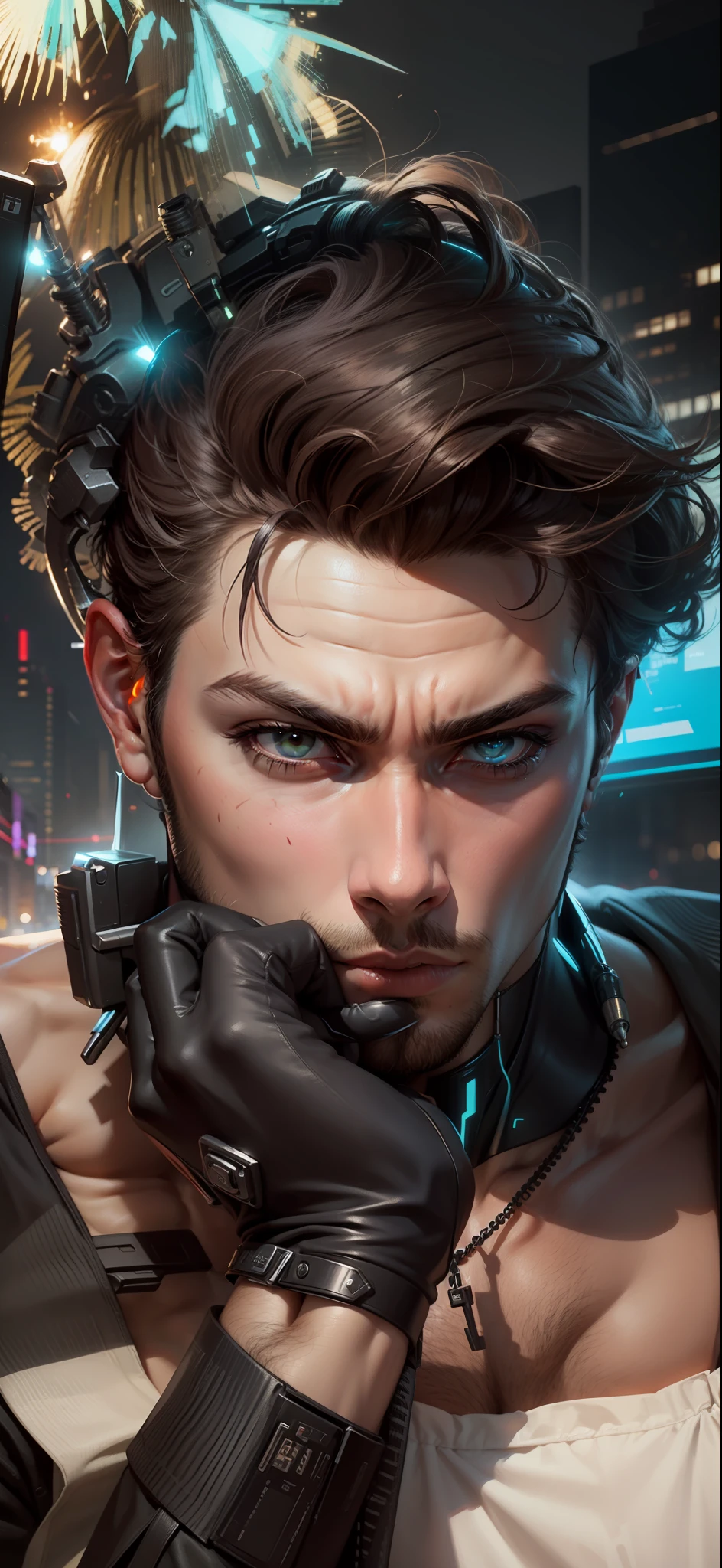 Changebackground cyberpunk handsome boy, realistic face,8k ultra realistic