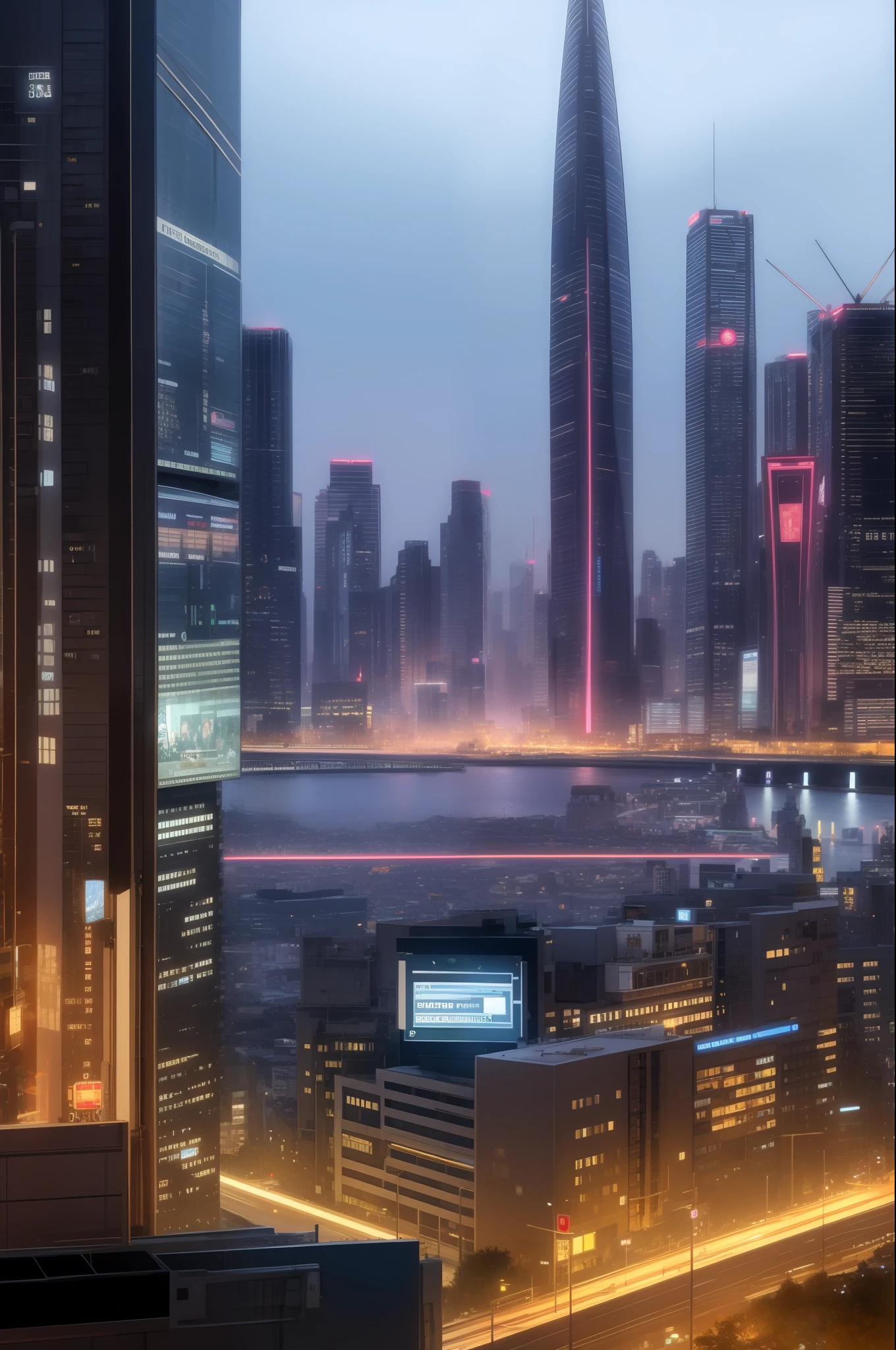 The back of a car full of technology,The background is the night of the city,Full of technology,Cyberpunk style