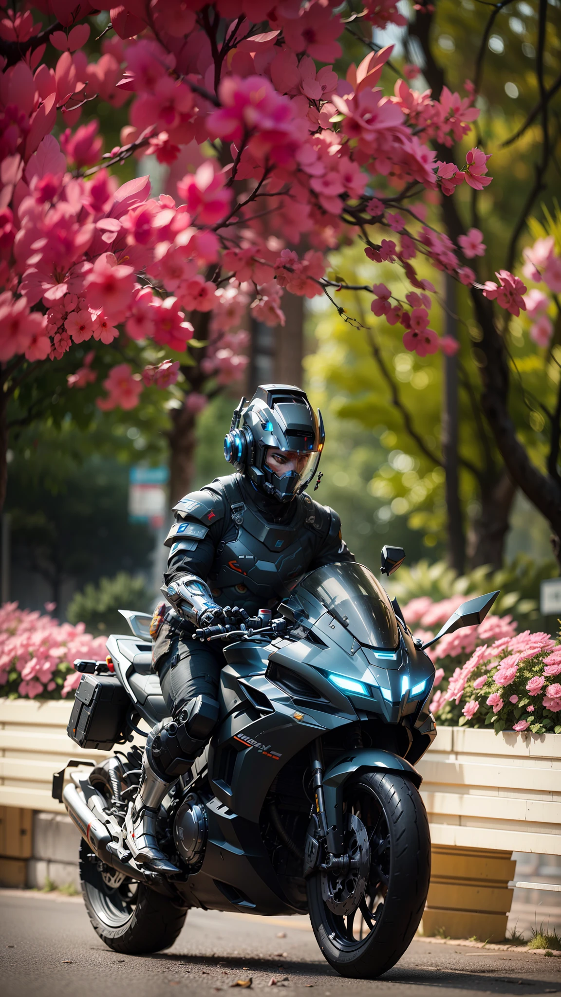 Handsome full body mecha of cyber-dude warrior, high-tech black high-tech helmet, Nousr, biomechanics, MSHN robot man, high-tech helmet, surreal, steel, complex design, crazy details, fine details, extremely clear lines, cinematic lighting, photo realisticity, detailed masterpiece