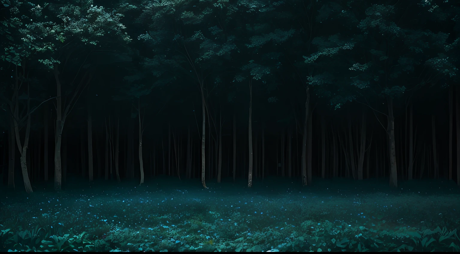 Uma floresta densa no meio de um aguaceiro noturno pesado, vagalumes, with raindrops falling from the trees and thunder rumbling in the distance, obra-prima, melhor qualidade, alta qualidade, unidade de CG extremamente detalhada 8k papel de parede, oil-painting, fotografia premiada, Bokeh, Profundidade de campo, HDR, flor, chromatic aberration, fotorrealista, extremamente detalhado, trending on ArtStation, trend at CGSociety, intrincado, alto detalhe, dramatic, arte no meio da jornada, (volumeric lighting: 1,2)