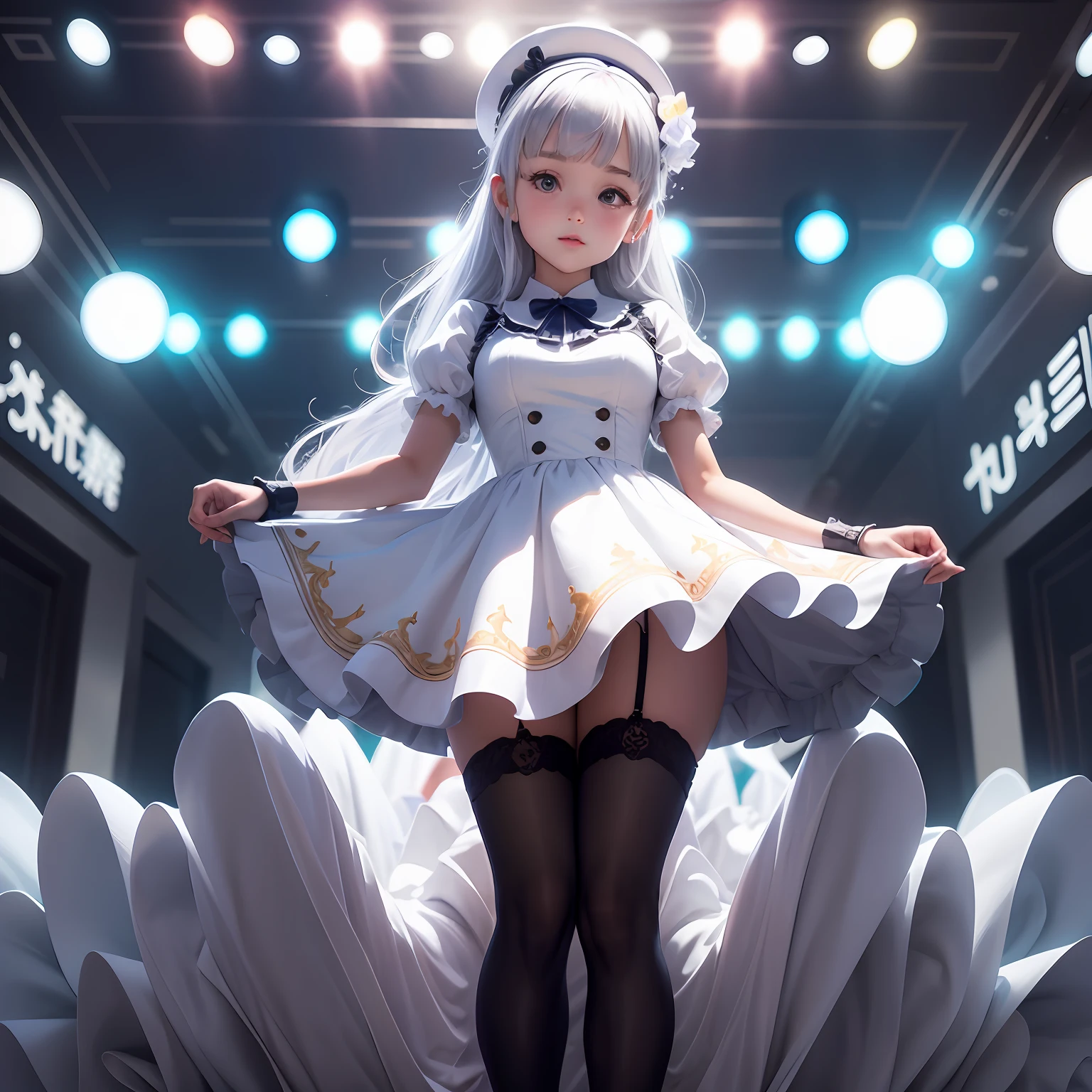 best qualtiy,illustrious,A dress,Polyester fiber material,cute-style、Sweet elements,There are cartoon character patterns,(Positive and negative displays:1.6)Age of application:pupils,Young groups(white backgrounid:1.5)(No characters:1.4) --auto