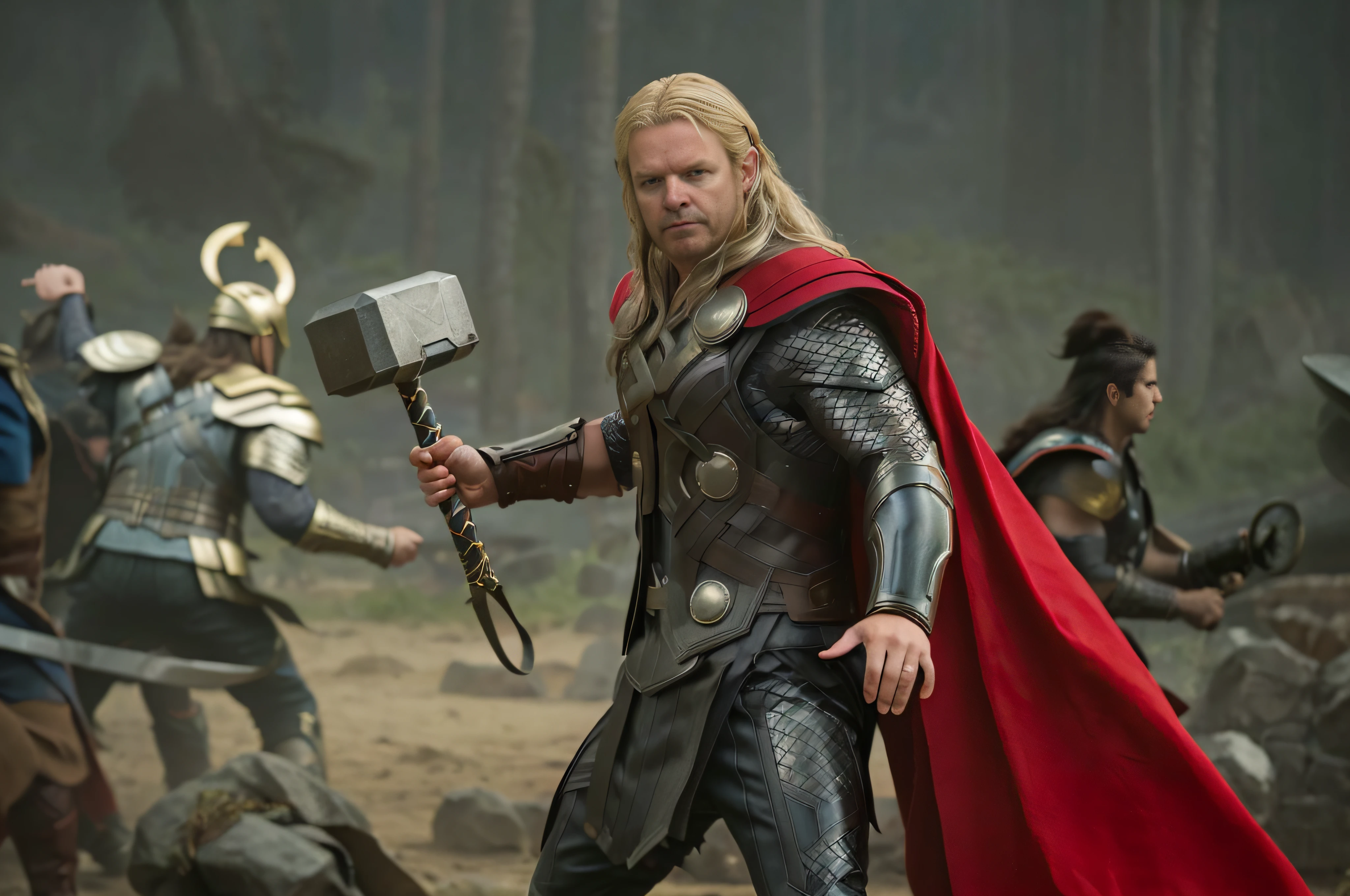 Thor Thor is ready to fight his opponents in The Avengers, Filme ainda de 'Thor', THOR 2 filme da marvel, Estrelando o filme Thor Ragnarok, THOR, the god of thunder, Filme da Marvel ainda, god of thunder, Chris Hemsworth, Martelo de Thor, segurando mjolnir, Asgardiano, Donald Trump como Thor, Ainda do filme da Marvel