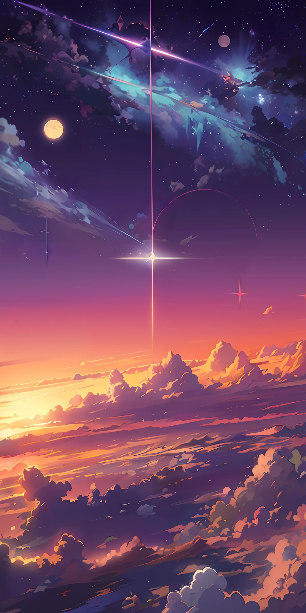 anime anime wallpapers with a view of the sky and stars, cosmic skies. by makoto shinkai, anime art wallpaper 4 k, anime art wallpaper 4k, anime art wallpaper 8 k, anime sky, amazing wallpaper, anime wallpaper 4 k, anime wallpaper 4k, 4k anime wallpaper, makoto shinkai cyril rolando, anime background art