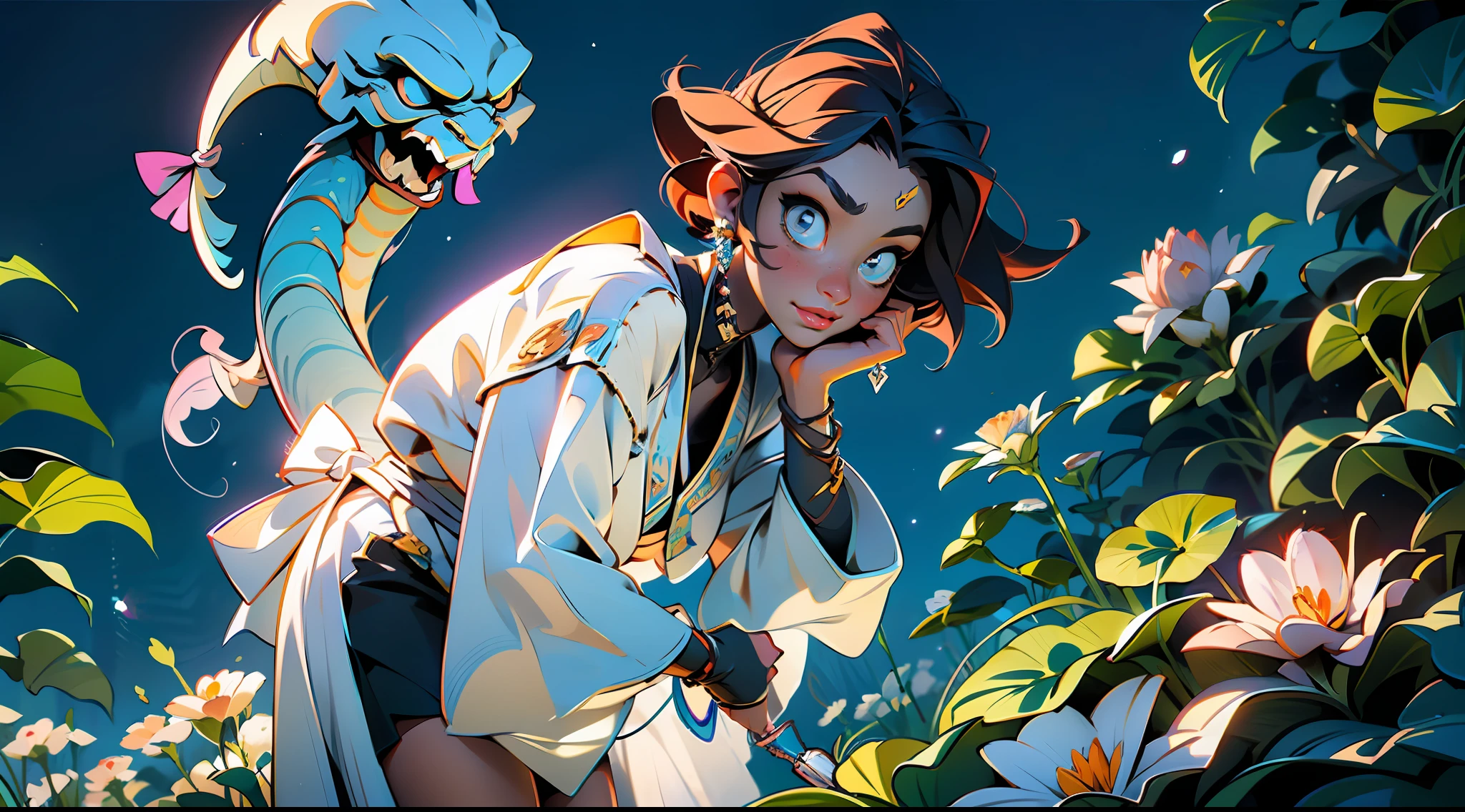 simplebackground,Masterpiece, Beautiful, 4K, Best quality. Priestess, Female wizard,redheadwear,Close up, tightly dress, Dark shadows, Deep shadows, Magic wand in hand, Thick thighs, Wide hips, Black dress, Wear gorgeous accessories,Crimson hair, Short hair,The background is the night sky,the night, soft blue eyes, Beautiful face, Without expression, Expressionless, Blue eyes, face shown, face in frame,glowing,Moody light and shadow,peacful, serenidade, with light glowing, tmasterpiece, Best quality John Singh Sargent