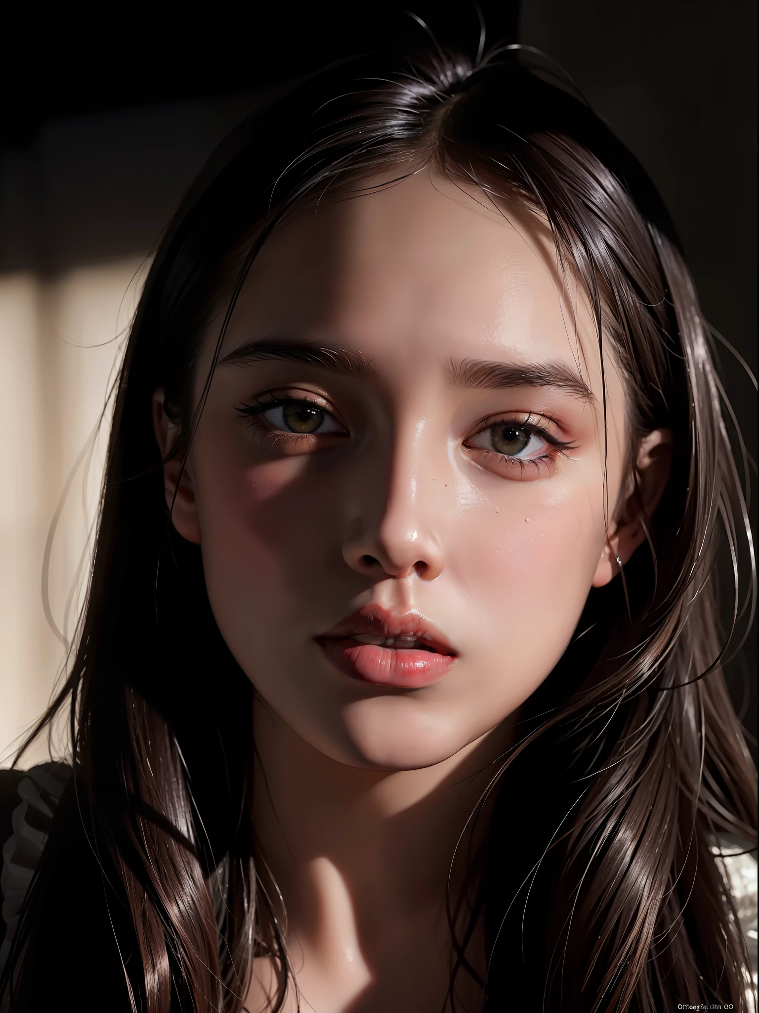 Best quality, masterpiece, ultra high res, (photorealistic:1.4), raw photo, 1girl, in the dark, deep shadow, low key, cold light