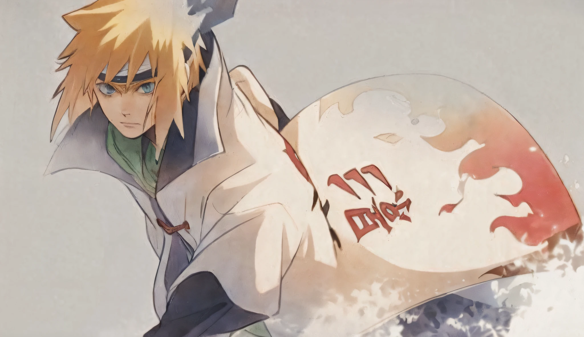 Anime characters with sword and shield in the air, naruto art style, joker as naruto, from naruto, Naruto Uzumaki, trending anime artwork, Trending anime art, joker looks like naruto, High-quality fanart, clean and meticulous anime art, Detailed fanart, clean and meticulous anime style, Anime style artwork, devianart trending, cushart kenz, ichigo