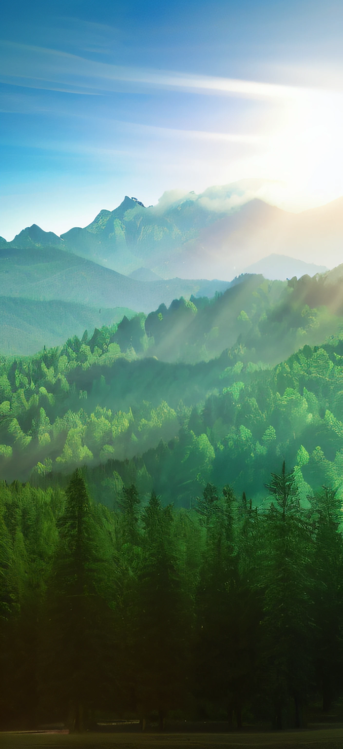 View of the Alafis Mountains,The foreground is the forest, lush forest in valley below, mountain forest in background, ln the forest, forest backgrou, evergreen forest, mountainous background, sky forest background, Lush evergreen forest, green forest, made of tree and fantasy valley, pine woods, beatiful mountain background, psychedelic lush pine forest, soft forest background