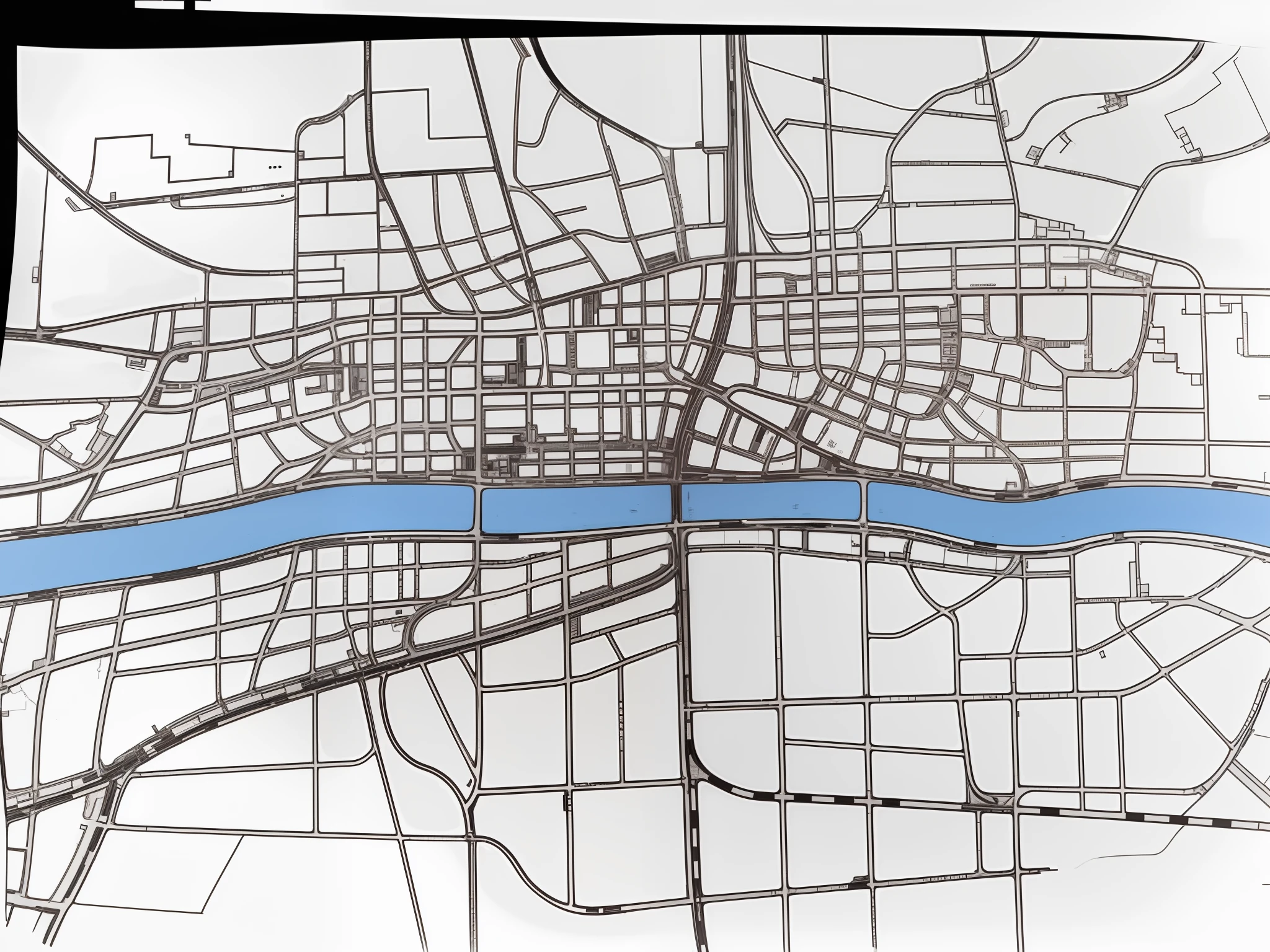 Help me draw a satellite map of the city,a color