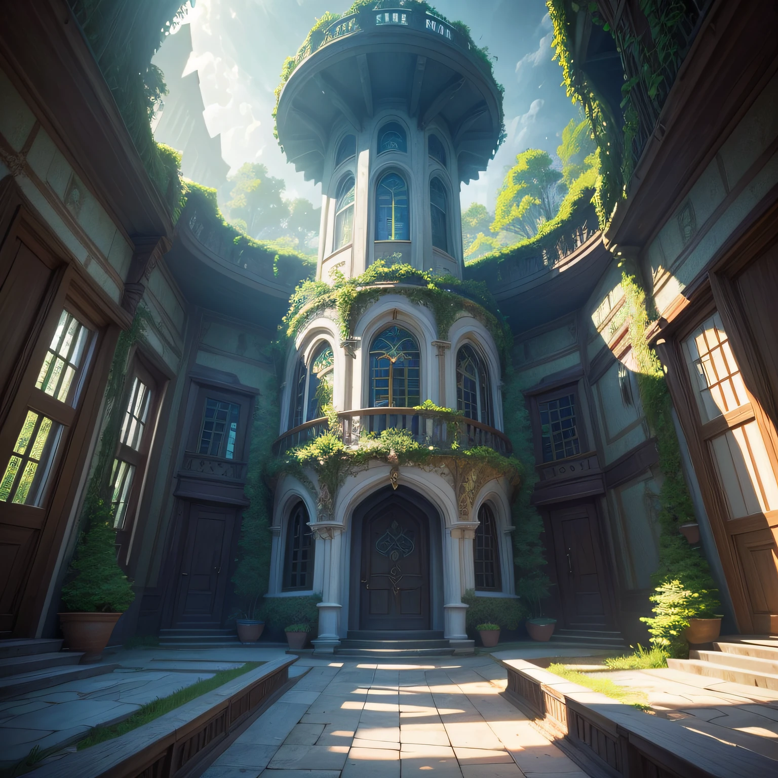 This is a magical house located in a peaceful forest. The exterior of the house looks ordinary and ancient, but once you enter it, you will embark on a magical journey. The interior space of the house seems to transcend the boundaries of reality.
Firstly, you will be captivated by the spacious and bright hall. The walls are adorned with gorgeous stained glass windows, through which sunlight casts colorful shadows. You will find a magnificent revolving staircase in the center of the hall, leading to the mysterious room upstairs.
Each room has its unique charm. Some rooms are a world of murals, making you feel like you are in the midst of painting. The other rooms are decorated with flowing crystal waterfalls, illuminating the entire space. There is also a room with a huge library, which houses various ancient magic books and treasures of wisdom.
The most amazing thing is that this house also has a secret garden. Passing through a hidden door, you will enter a world full of magical creatures and flowers. There, you can explore with friendly elves, appreciate beautiful plants and sparkling fairies.
This magical house is a true miracle that brings you endless exploration and surprises. No matter how long you are in it, you will feel the existence of magic and become a part of an eternal fairy tale world. --auto