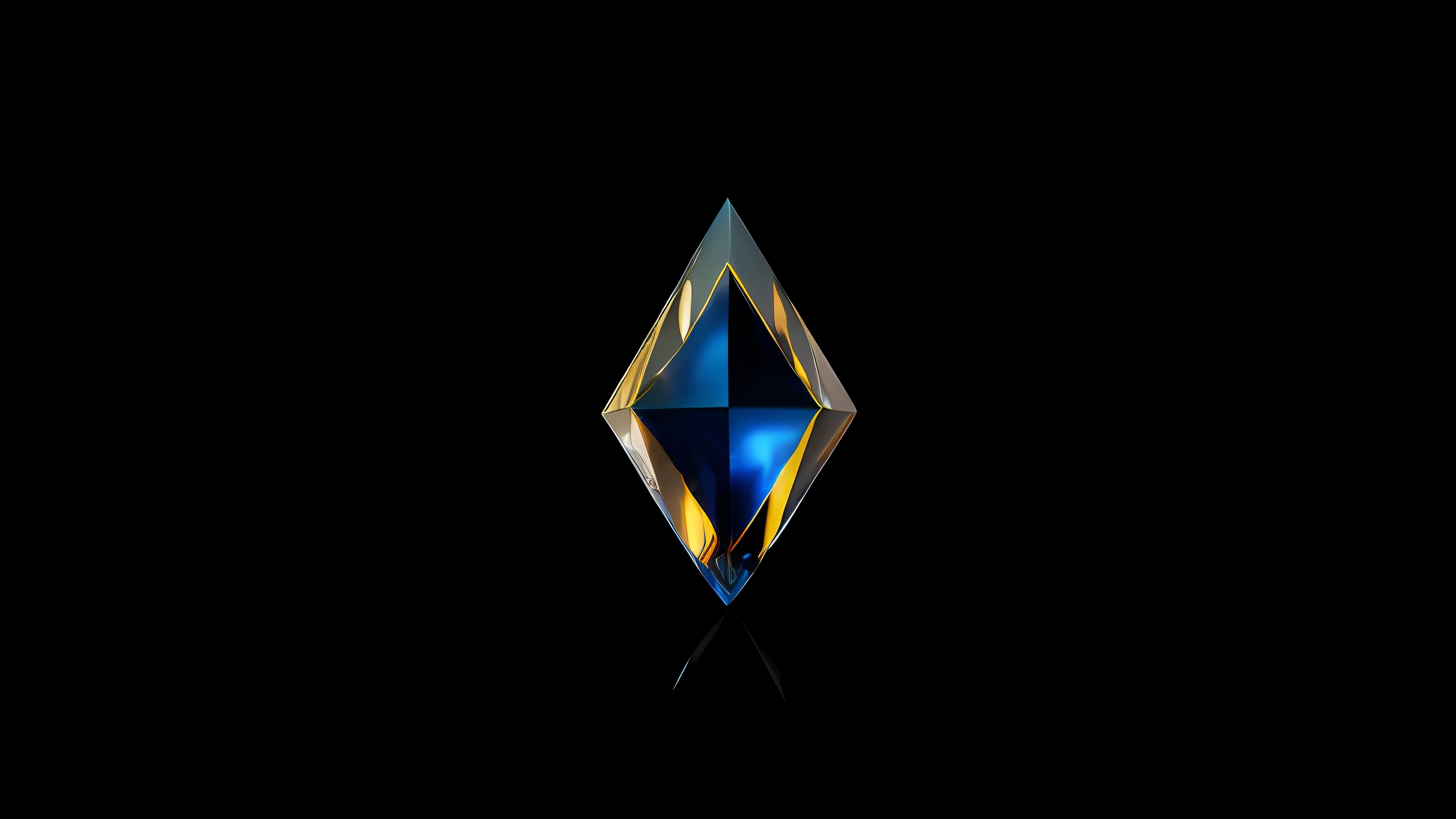 Close up of blue diamond on black background, crystal cubism, aspect, diamond prisms, rendered in keyshot, Size turquoise LED light, the tesseract, blue diamond, faceted, refractive crystal, fractal crystal, render in blender, Crystalline, ashes crystal, rendered in houdini, author:Elias Ravanetti --auto