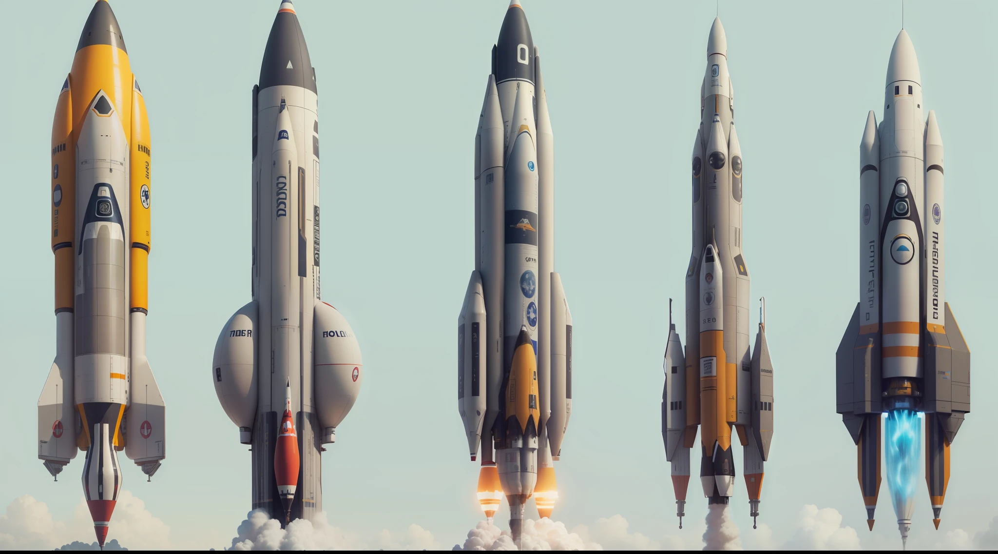 Futuristic rockets,tmasterpiece,A high resolution
