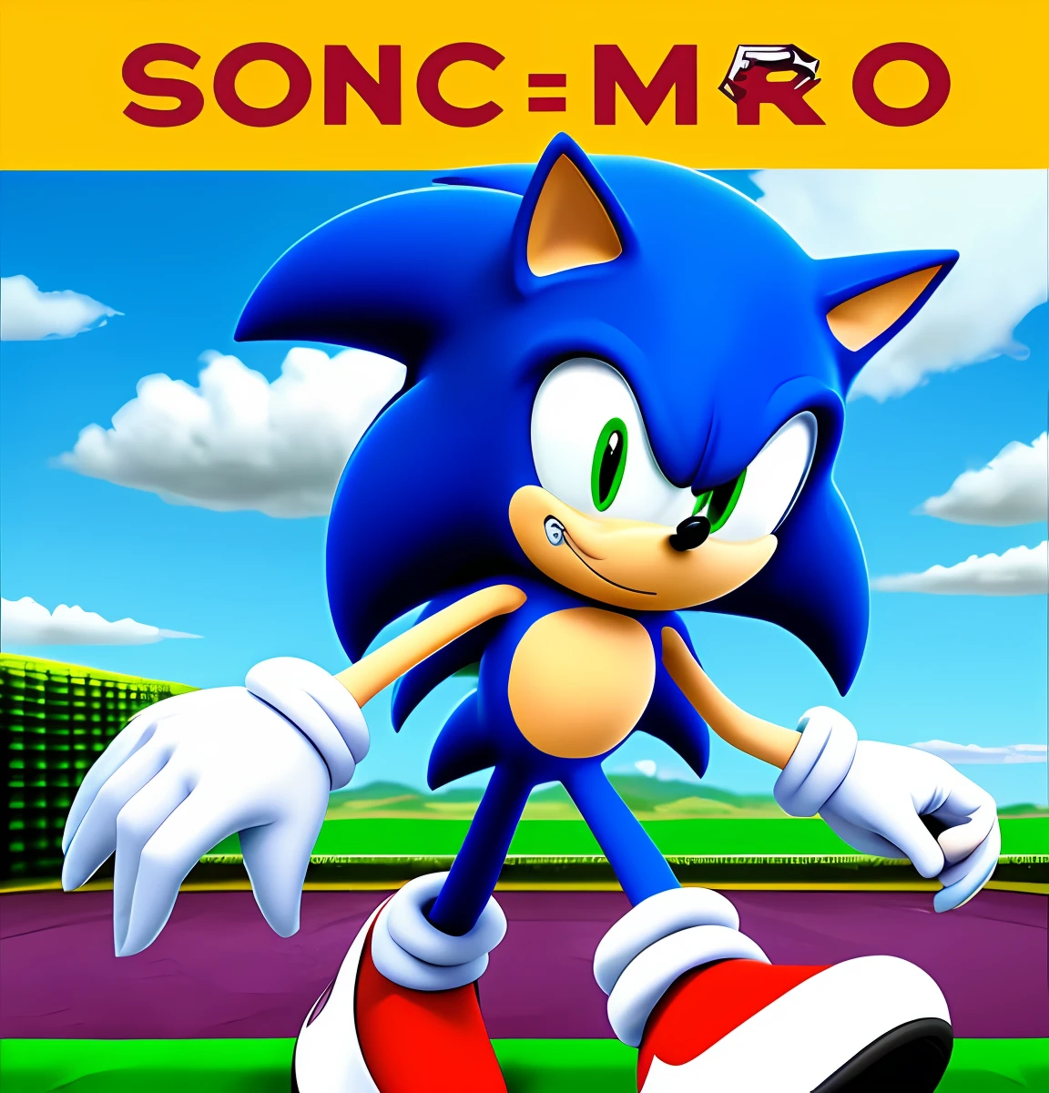Sonic batendo no mario