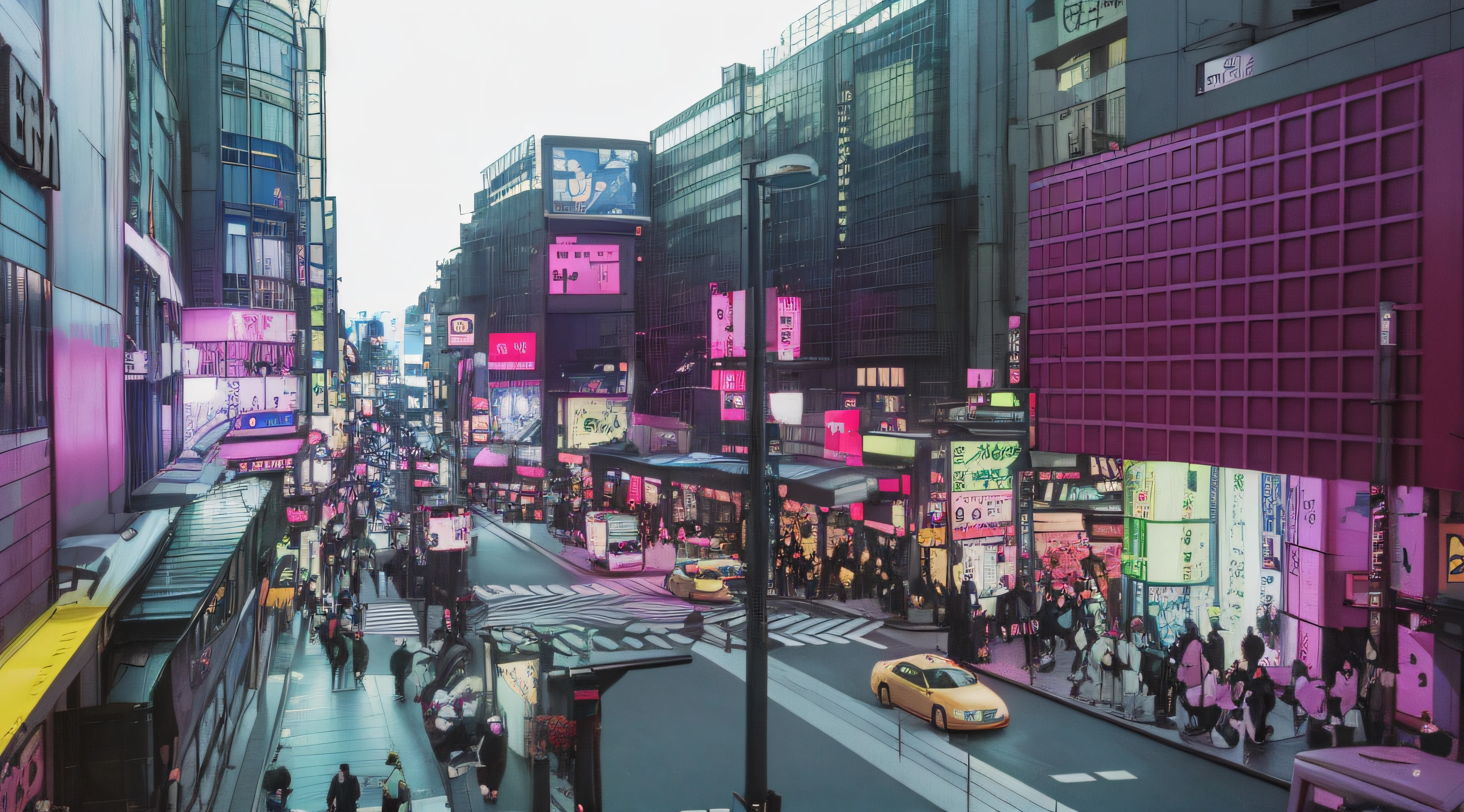 Araful view and people on bustling city streets at night々walks、Car drives, japanese downtown, in tokyo at night, Tokyo at night, Shibuya, japanese city at night, Shibuya Shibuya, Shibuya Street, in tokyo shinjuku, on tokyo street, tokio city, neon tokyo, Tokyo Anime Scene, tokyo japan, tokyo streets, Shinjuku