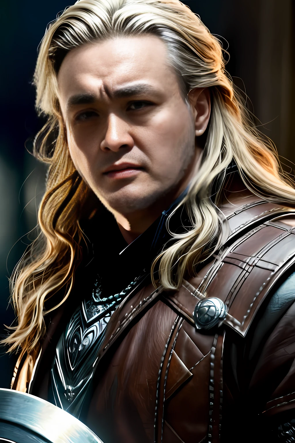 masterpiece, best quality, realistic, half body shot of Odin, marvel cinematic, detailed face, 8k, uhd, sharp focus