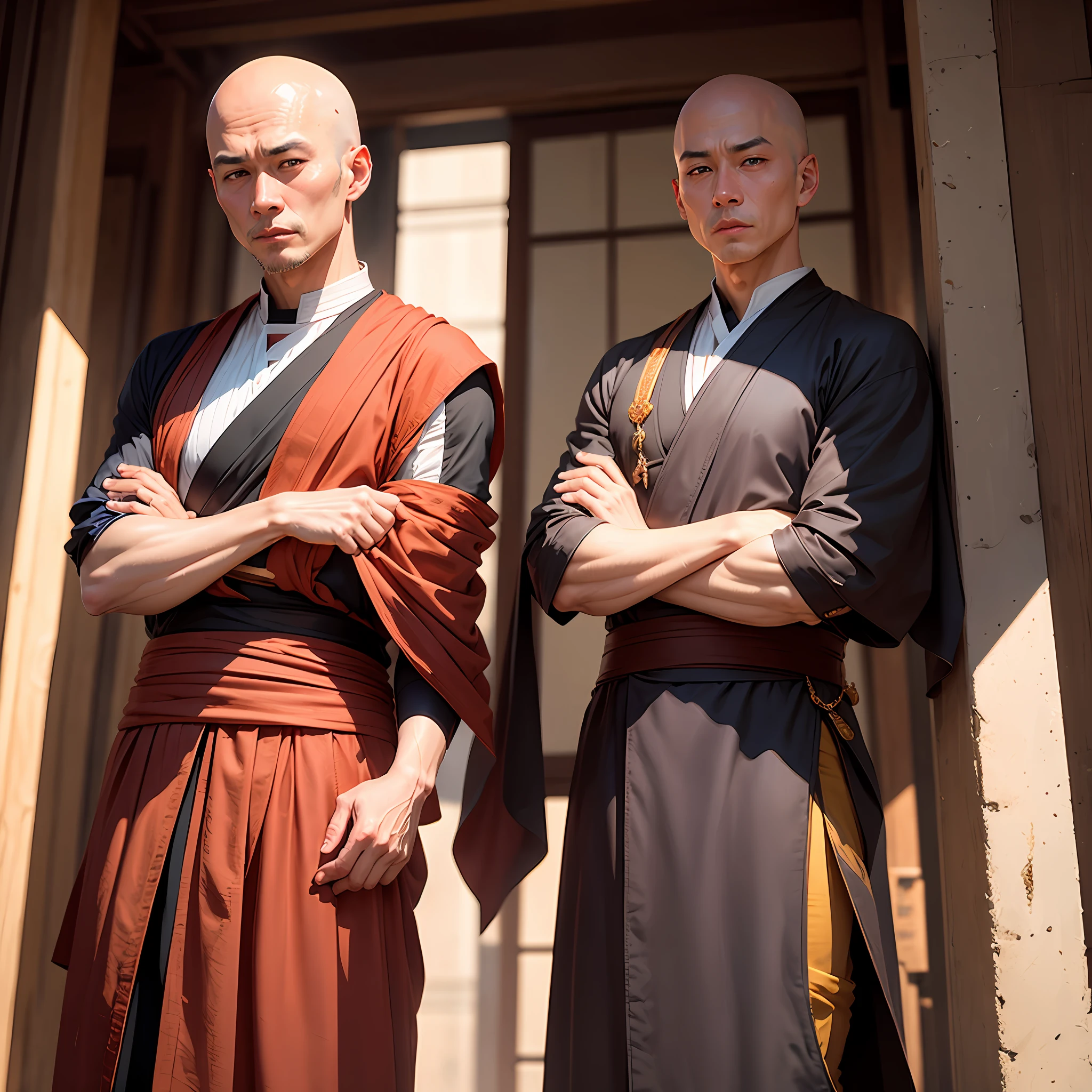Bald monk,handsome,年轻 --auto