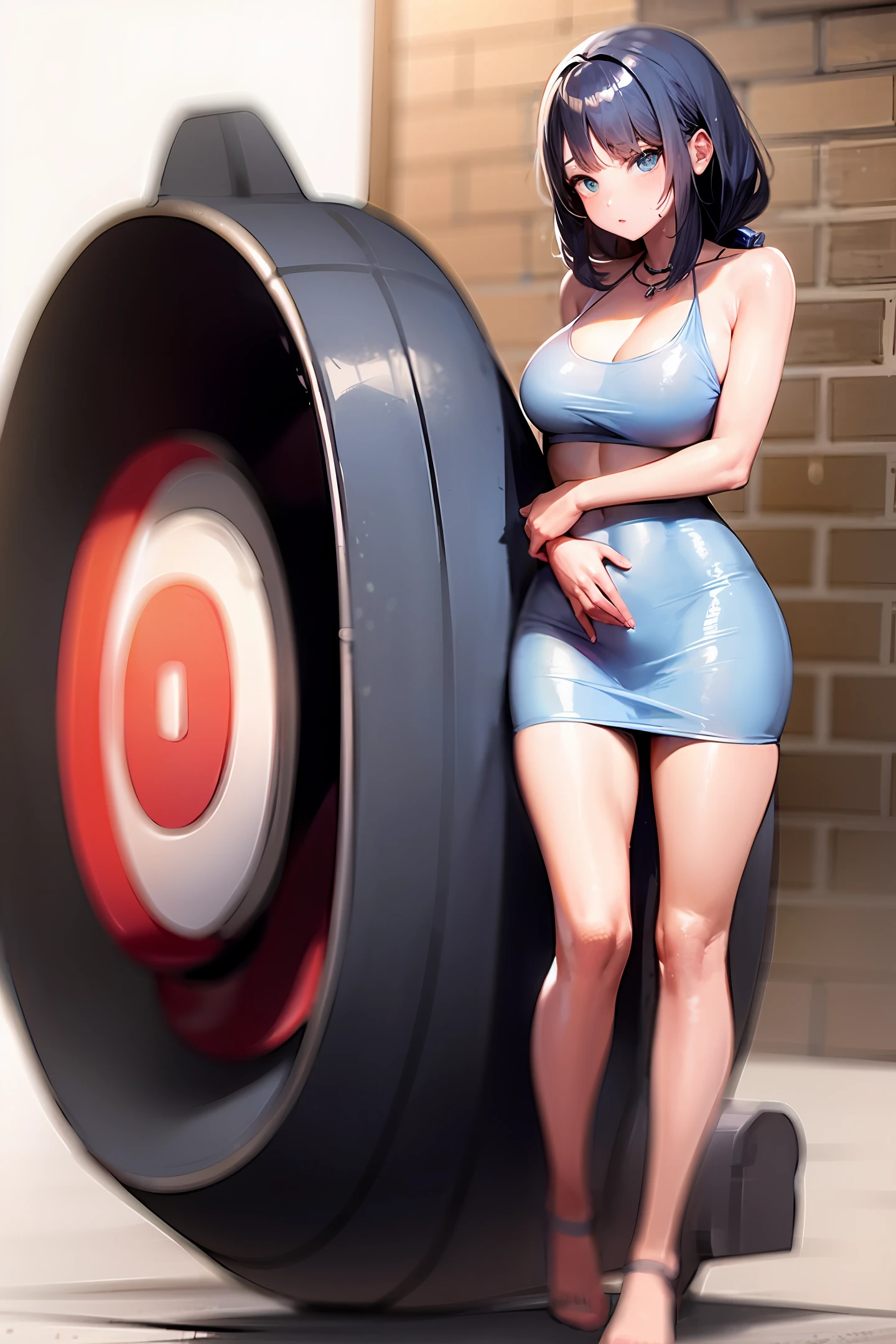 Wet clothes big woman with good style
anime